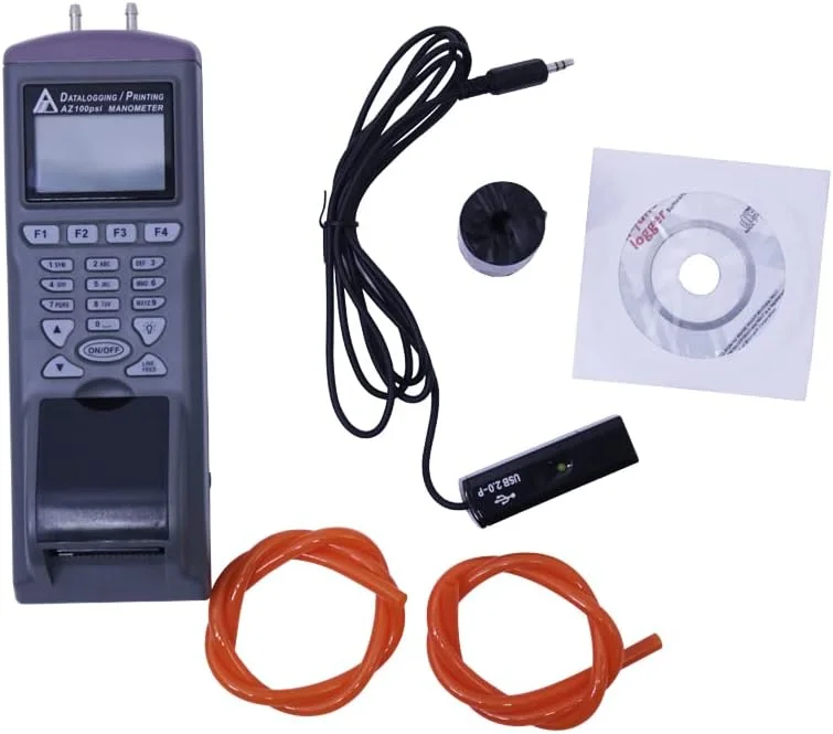 دیتالاگر اختلاف فشار دیجیتال AZ9831، مانومتر 100 PSI با پرینتر دیتالاگر اختلاف فشار دیجیتال AZ9831، مانومتر 100 PSI با پرینتر