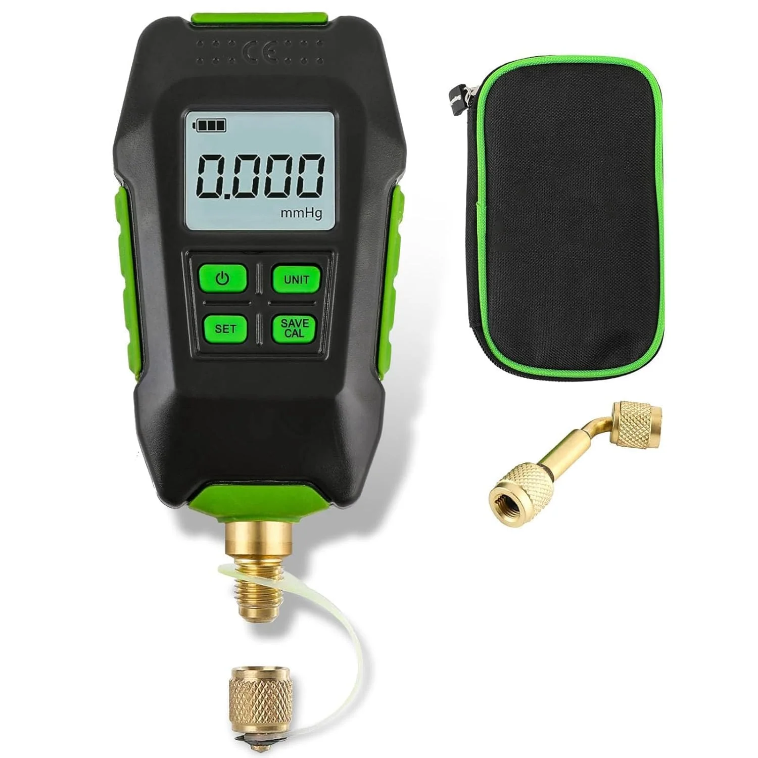 وکیوم دیجیتال با رابط 1/16 اینچ 20UNF و صفحه نمایش دارای نور پس زمینه، میکرومتر خلاء برای محیط های اتمسفری