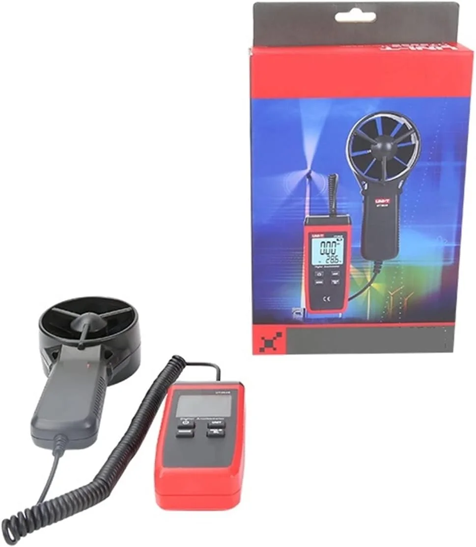 بادسنج دیجیتال اسپلیت با حسگر دقیق سرعت باد، نمایشگر مقیاس باد، اندازه گیری دمای باد، تست سقوط از ارتفاع 1 متری