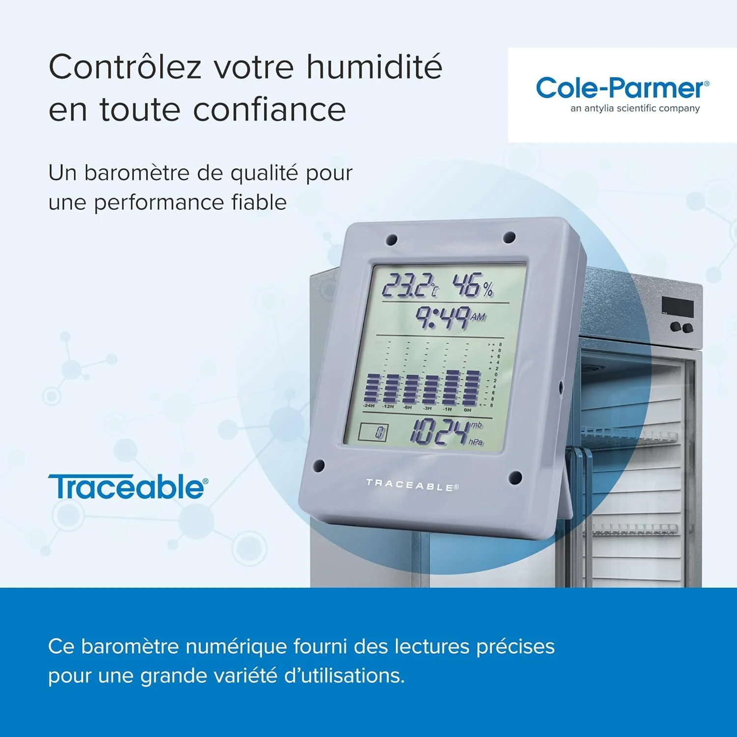 فشارسنج دیجیتال Digi-Sense با گواهی کالیبراسیون قابل ردیابی NIST