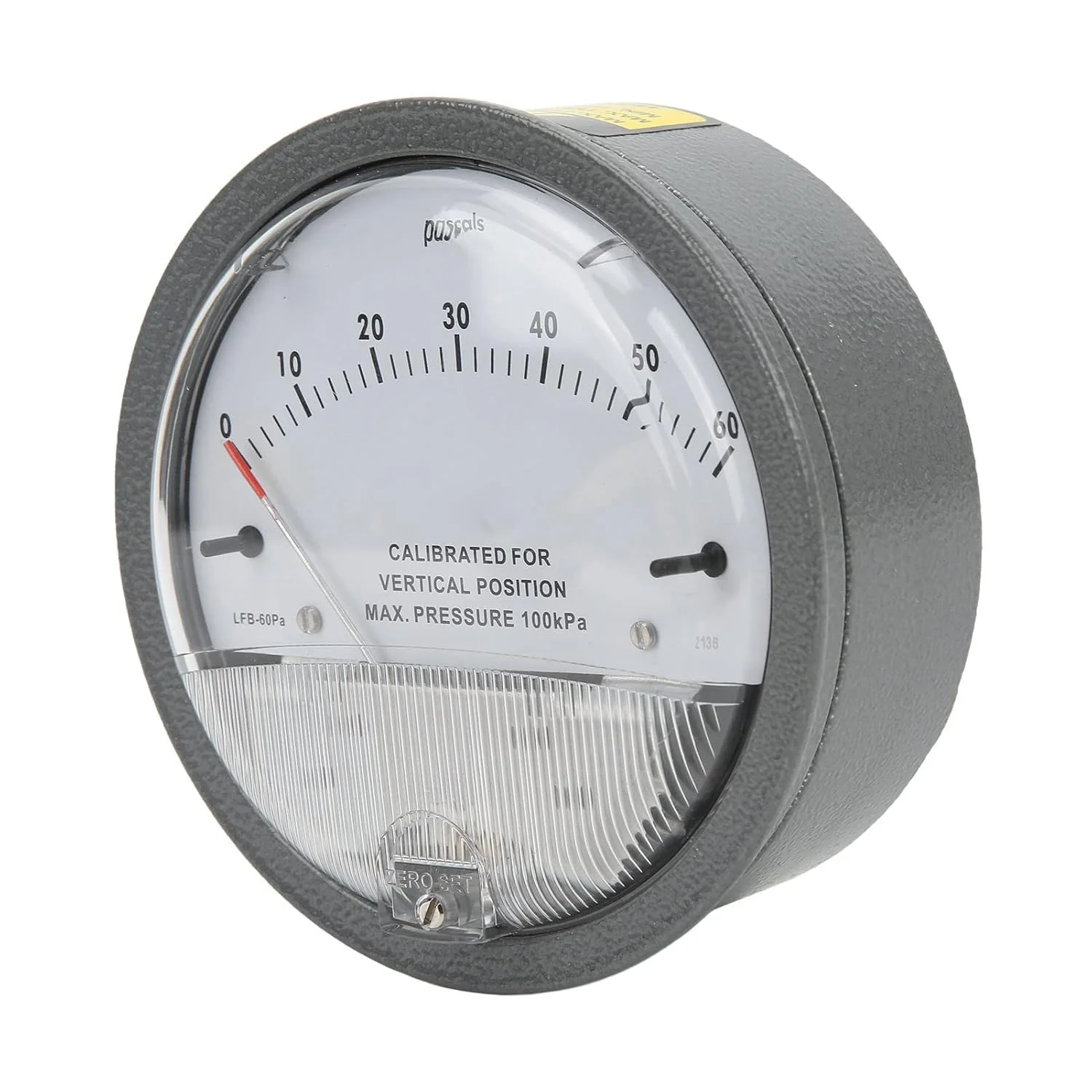 گیج فشار دیفرانسیل، قاب شفاف، پوسته پلاستیکی، عقربه، مقیاس، ضد لرزش، دقت بالا، کاربرد گسترده، برای میکروالکترونیک، هوافضا، HVAC