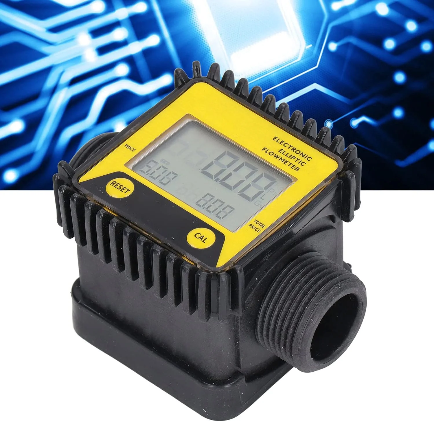 فلومتر سوخت، فلومتر دیجیتال گازوئیل، مناسب برای اندازه گیری صنعتی (زرد)