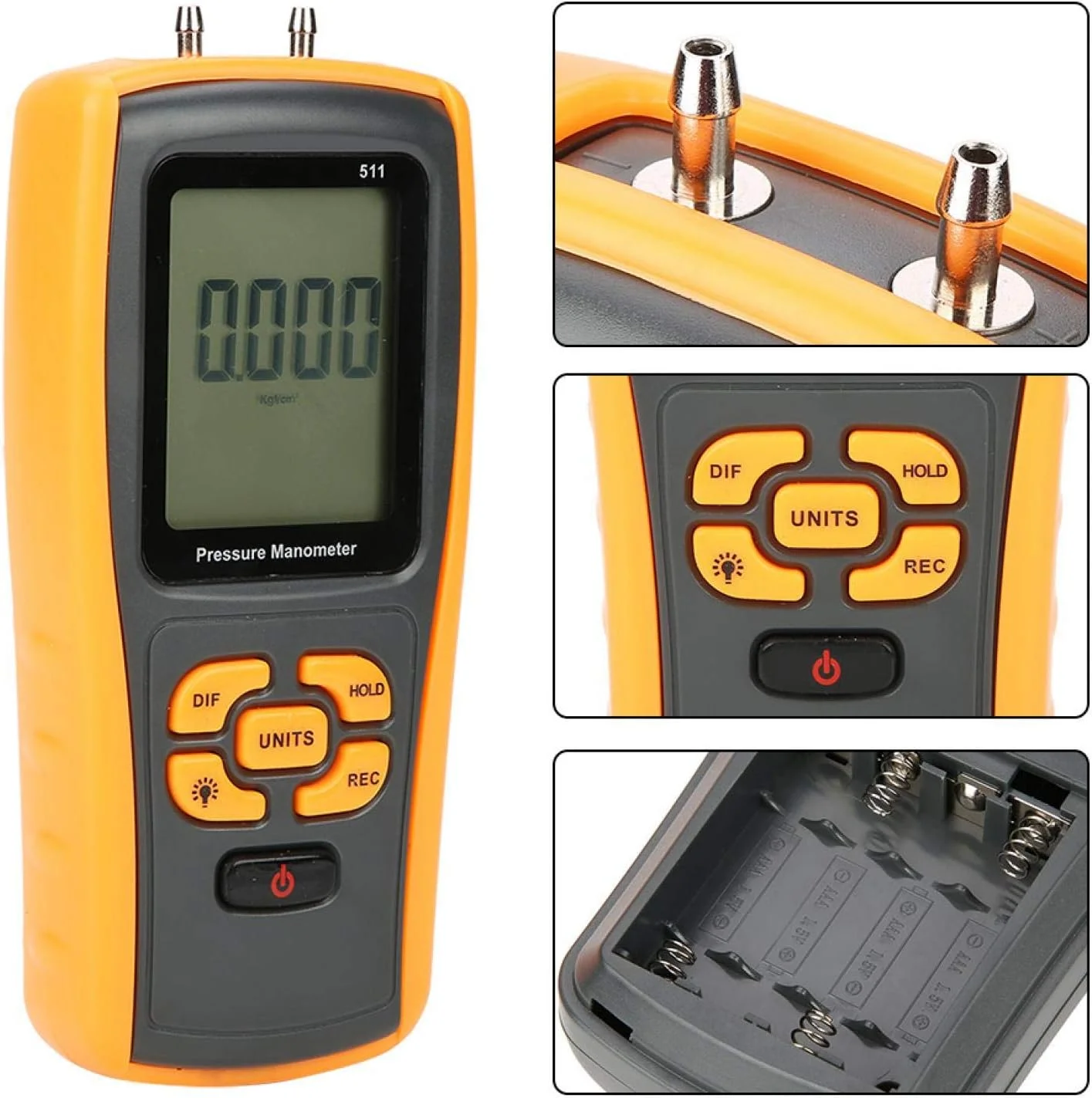 فشارسنج تفاضلی دیجیتال GM511 ¡À10KPa USB، مانومتر و تستر فشار