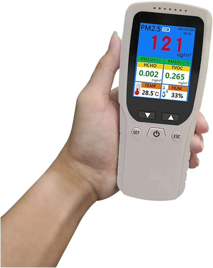 دستگاه تشخیص گاز ISMAILA، ردیاب دستی دود خانگی، فرمالدهید، تشخیص ذرات PM2.5، HCHO، TVOC، ردیاب نشت گاز دستگاه تشخیص گاز ISMAILA، ردیاب دستی دود خانگی، فرمالدهید، تشخیص ذرات PM2.5، HCHO، TVOC، ردیاب نشت گاز