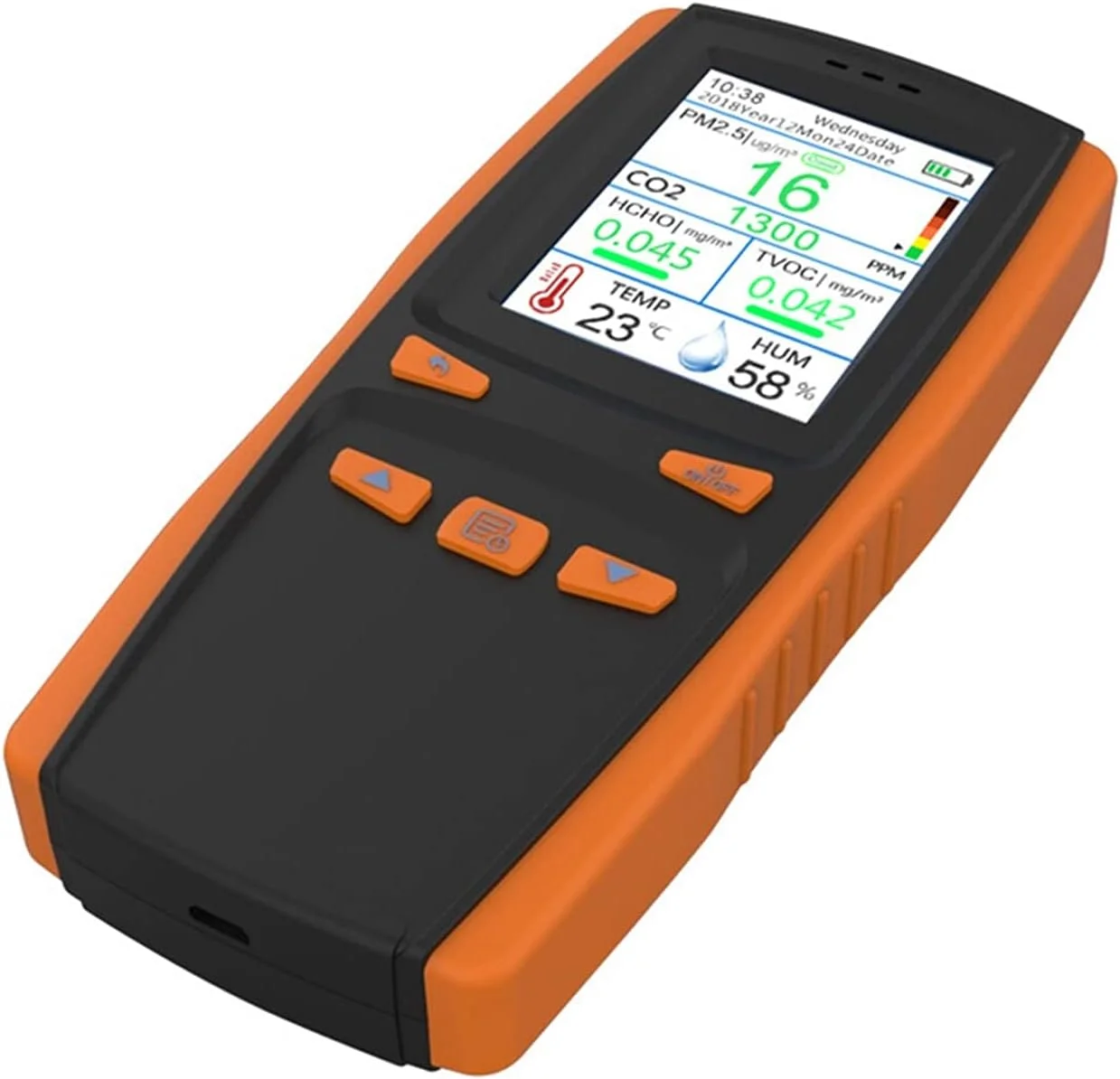 دستگاه تشخیص گاز EWRTUY، ردیاب کیفیت هوای خانگی، تشخیص دی اکسید کربن، گرد و غبار، PM2.5 و فرمالدئید HCHO، ردیاب نشت گاز