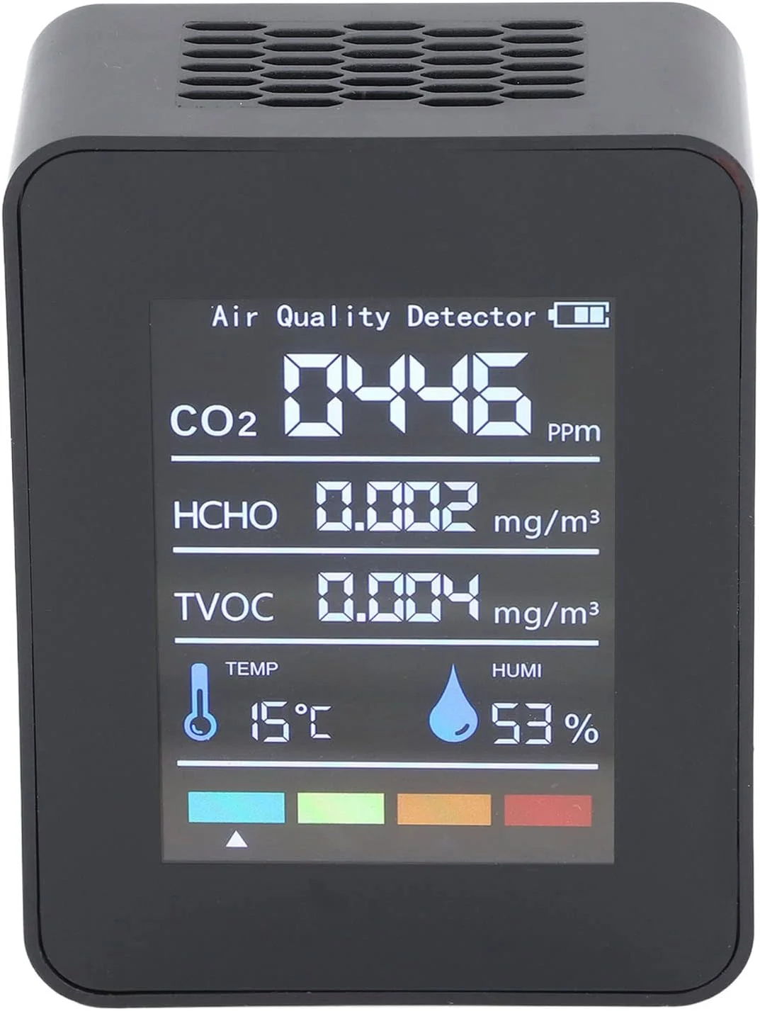 دستگاه تشخیص کیفیت هوا، سنجش دما، رطوبت و دی اکسید کربن مناسب برای گلخانه، انبار و مصارف خانگی