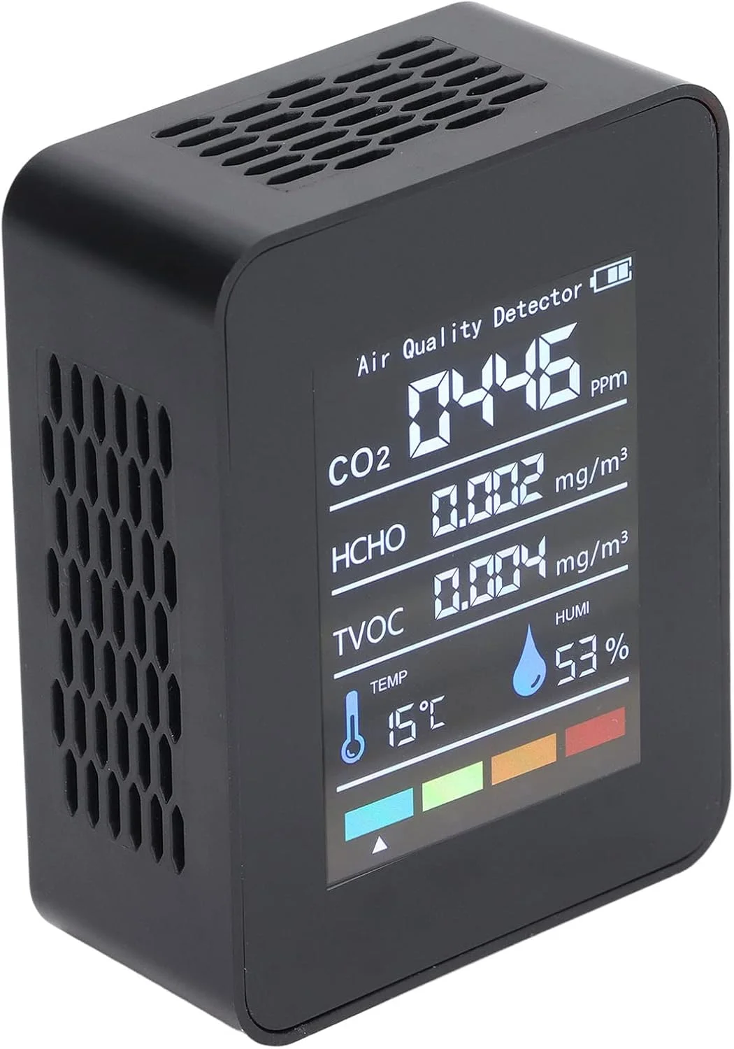 دستگاه تشخیص کیفیت مانیتور دی اکسید کربن، دماسنج رطوبت سنج برای کاشت خانگی، گلخانه، آزمایشگاه