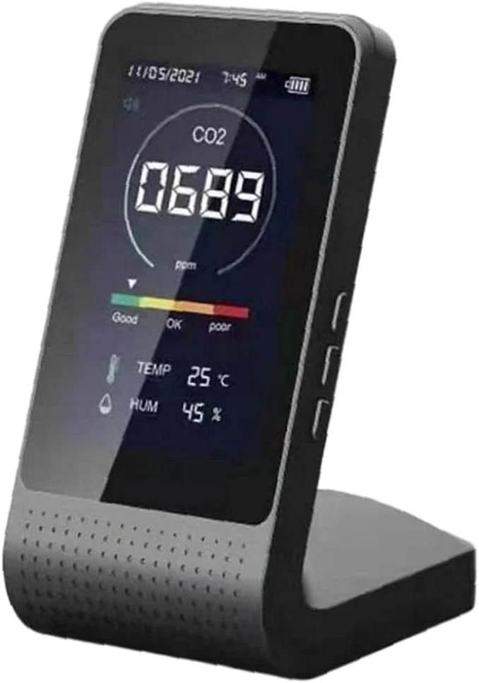 دستگاه تشخیص CO2، تستر کیفیت هوا، ابزار قابل شارژ تشخیص دی اکسید کربن - مشکی دستگاه تشخیص CO2، تستر کیفیت هوا، ابزار قابل شارژ تشخیص دی اکسید کربن - مشکی