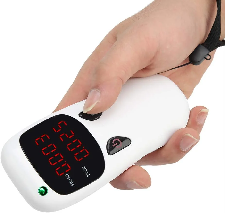 تستر کیفیت هوای داخلی، مانیتور HCHO TVOC با صفحه نمایش LED، سبک و قابل حمل برای دفتر، اتاق نشیمن، اتاق خواب و خودرو