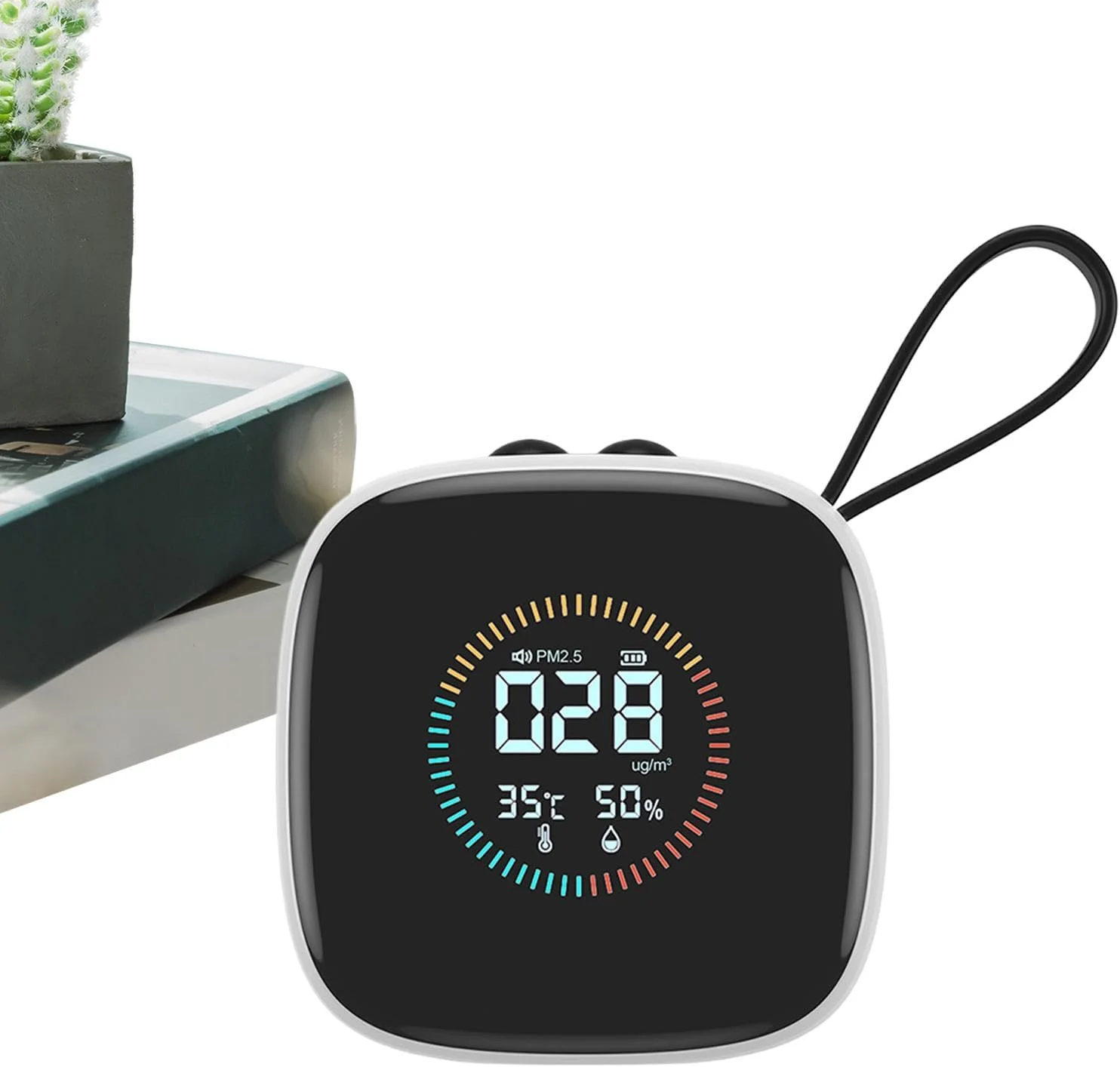 دستگاه تشخیص هوا | مانیتور کوچک کیفیت هوا با صفحه نمایش LED و بند | تستر رطوبت چند منظوره خانگی برای اتاق خواب و مناطق نشیمن دستگاه تشخیص هوا | مانیتور کوچک کیفیت هوا با صفحه نمایش LED و بند | تستر رطوبت چند منظوره خانگی برای اتاق خواب و مناطق نشیمن