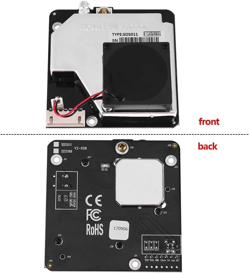 کیت ماژول آشکارساز حسگر گرد و غبار، آشکارساز ذرات هوا با دقت بالا PM2.5 PM10، حسگر دیجیتال تشخیص گرد و غبار لیزری USB، ماژول مانیتور تصفیه کننده هوا و تهویه مطبوع SDS011 کیت ماژول آشکارساز حسگر گرد و غبار، آشکارساز ذرات هوا با دقت بالا PM2.5 PM10، حسگر دیجیتال تشخیص گرد و غبار لیزری USB، ماژول مانیتور تصفیه کننده هوا و تهویه مطبوع SDS011