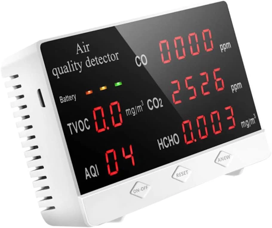 دستگاه سنجش کیفیت هوا، ردیاب کیفیت هوای داخلی، تست دقیق HCHO TVOC PPM، تستر فرمالدئید چند منظوره هوشمند با داده های واقعی دستگاه سنجش کیفیت هوا، ردیاب کیفیت هوای داخلی، تست دقیق HCHO TVOC PPM، تستر فرمالدئید چند منظوره هوشمند با داده های واقعی