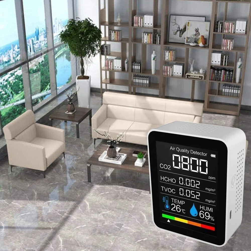 دستگاه تشخیص گاز 3 در 1، آشکارساز کیفیت هوای قابل حمل، دماسنج و رطوبت سنج دیجیتال برای خانه، خودرو، مزرعه در فضای باز (رنگ: سفید) دستگاه تشخیص گاز 3 در 1، آشکارساز کیفیت هوای قابل حمل، دماسنج و رطوبت سنج دیجیتال برای خانه، خودرو، مزرعه در فضای باز (رنگ: سفید)