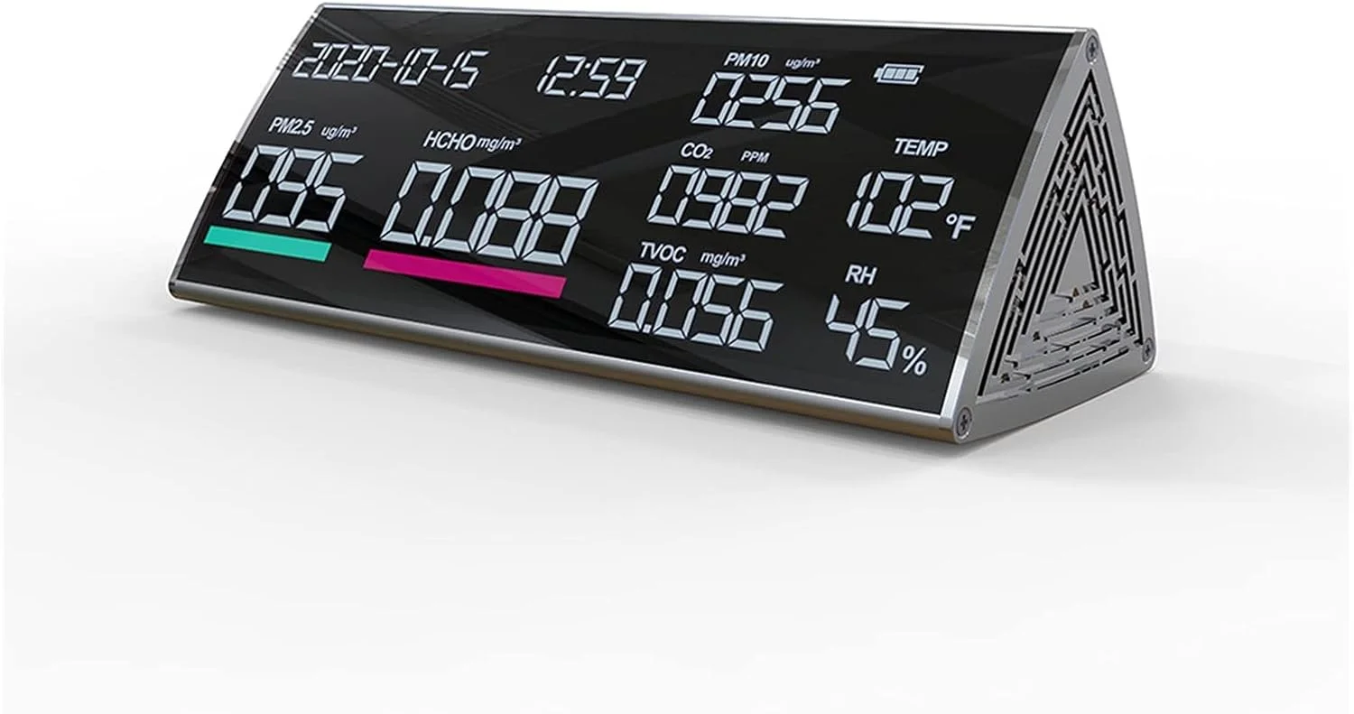 دتکتور گاز، CO2 PM2.5. آشکارساز گرد و غبار، آشکارساز دی اکسید کربن، آشکارساز کیفیت هوا