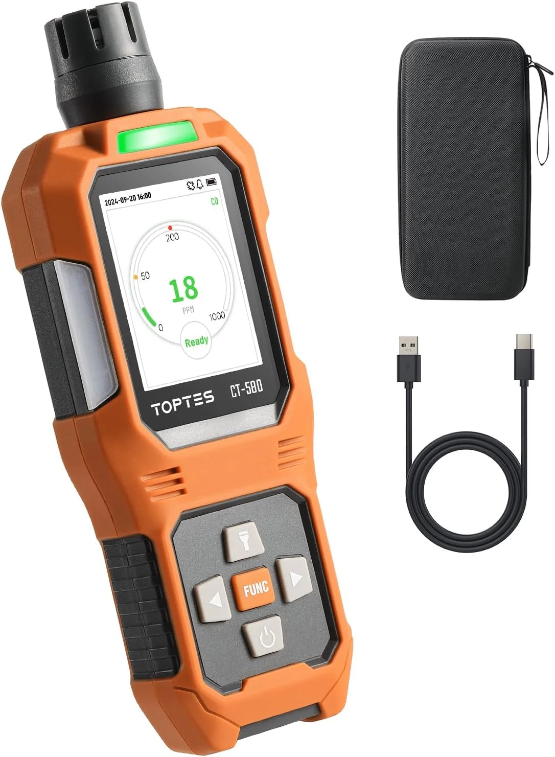 آشکارساز مونوکسید کربن TOPTES CT-580، آشکارساز CO قابل شارژ با آلارم لرزشی، بصری و صوتی، آلارم CO قابل حمل، 0-1000PPM برای خانه، ماشین، کمپینگ و مسافرت آشکارساز مونوکسید کربن TOPTES CT-580، آشکارساز CO قابل شارژ با آلارم لرزشی، بصری و صوتی، آلارم CO قابل حمل، 0-1000PPM برای خانه، ماشین، کمپینگ و مسافرت