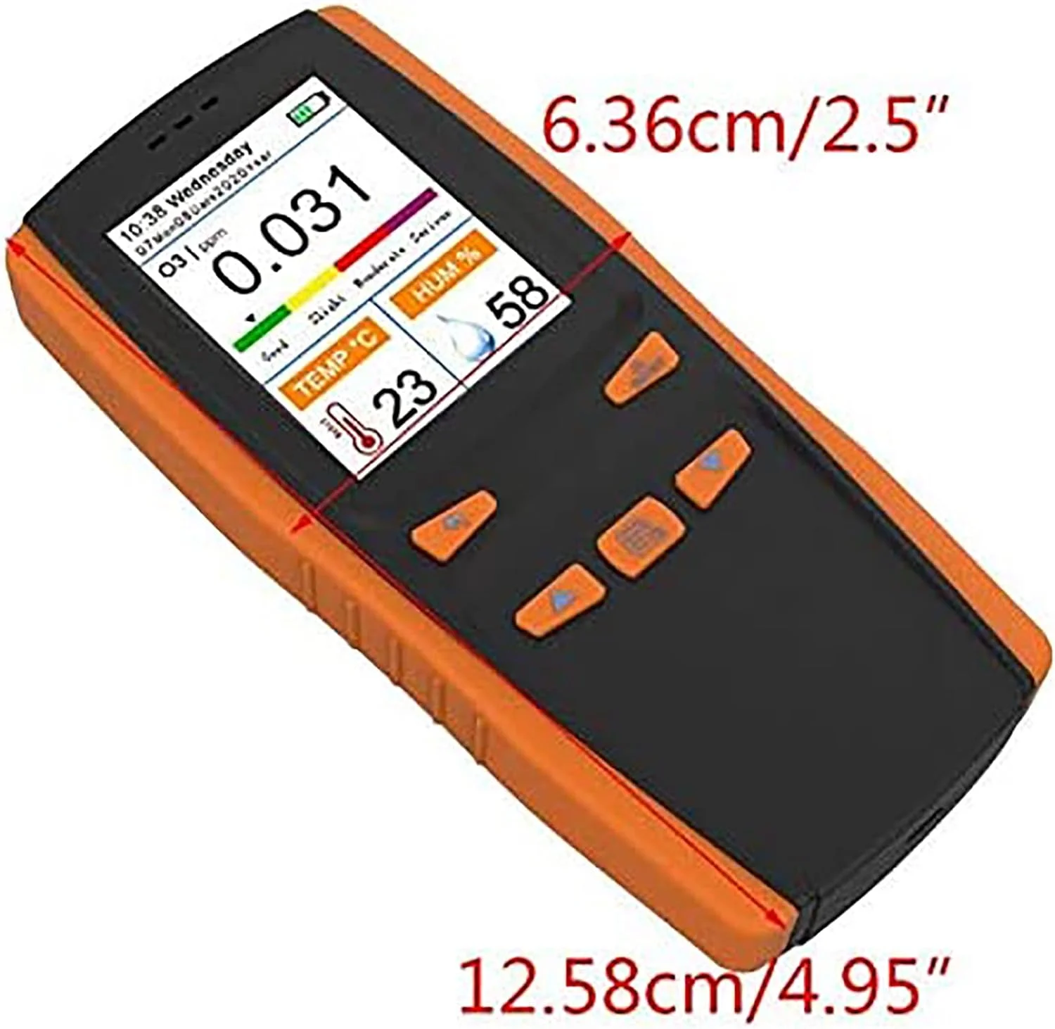 دستگاه سنجش ازن، آشکارساز گاز، آنالایزر ازن قابل حمل با حسگر هوشمند برای نمایش آلودگی هوا، مناسب برای تشخیص گاز اجاق گاز خانگی Zeenyi