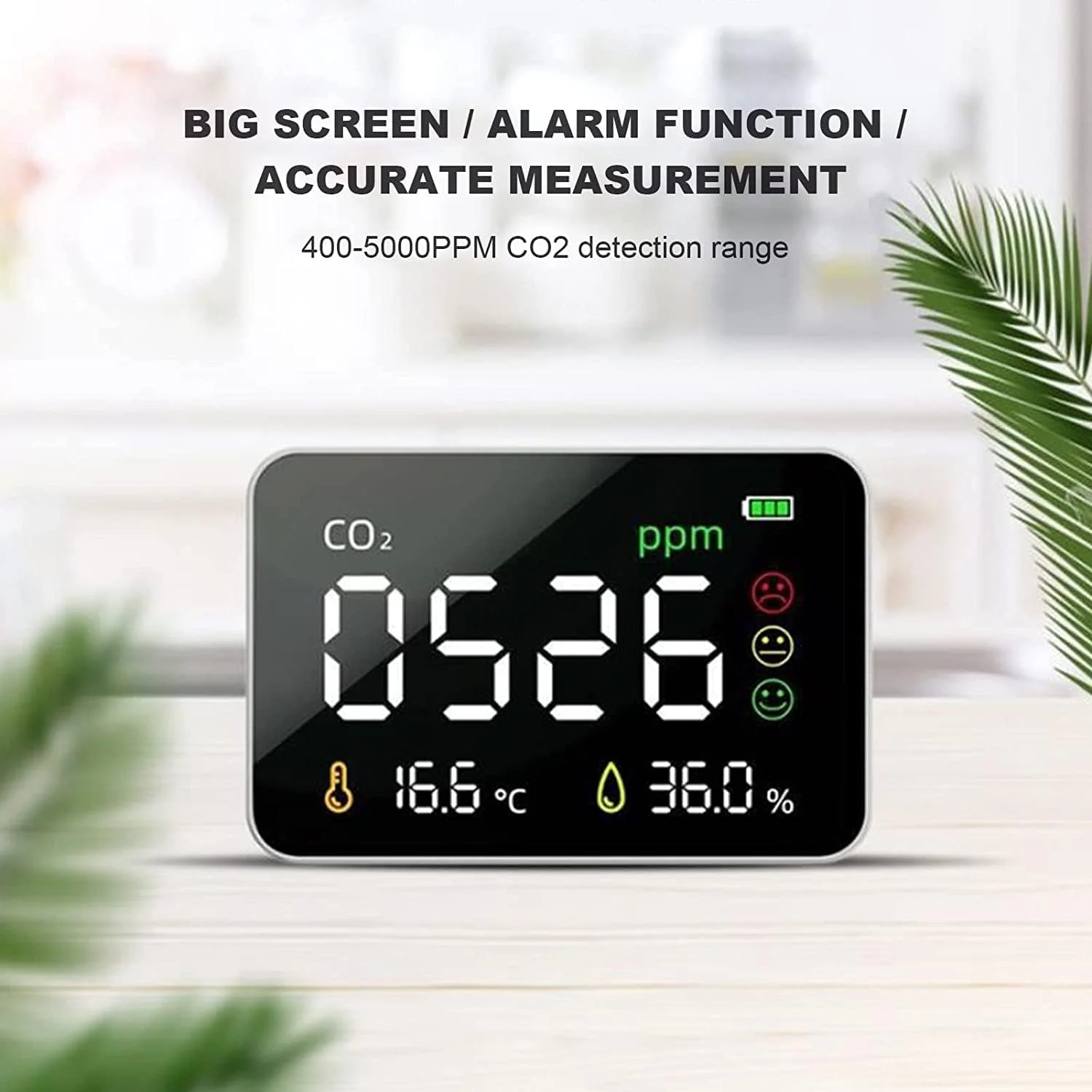 دستگاه تشخیص کیفیت هوا، 1 تا 70 درجه سانتیگراد مادون قرمز قابل تنظیم با روشنایی قابل تنظیم و شارژ USB، دستگاه تشخیص CO2 برای مصارف خانگی و اداری دستگاه تشخیص کیفیت هوا، 1 تا 70 درجه سانتیگراد مادون قرمز قابل تنظیم با روشنایی قابل تنظیم و شارژ USB، دستگاه تشخیص CO2 برای مصارف خانگی و اداری