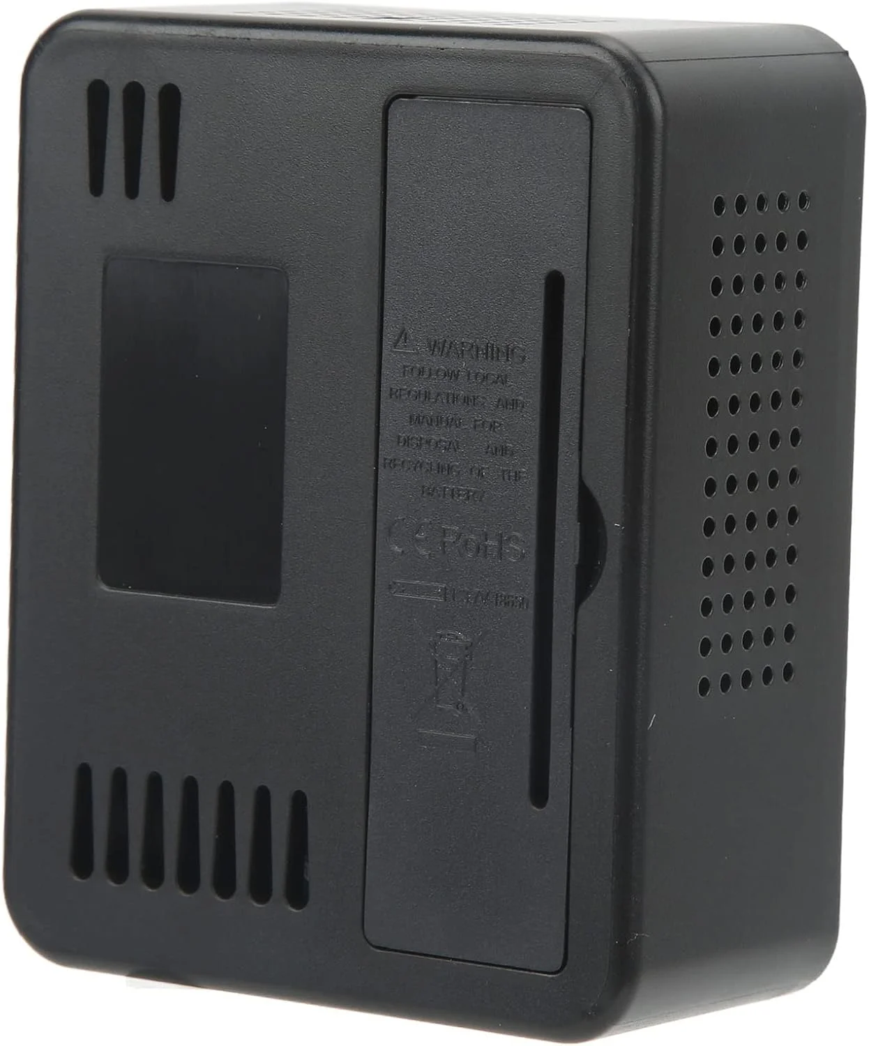 دستگاه تشخیص کیفیت هوا ABS 5 در 1 چند منظوره با قابلیت تشخیص همزمان CO2، TVOC، HCHO، دما و رطوبت، قابل حمل برای دفتر، خانه، سالن ورزشی (مشکی)