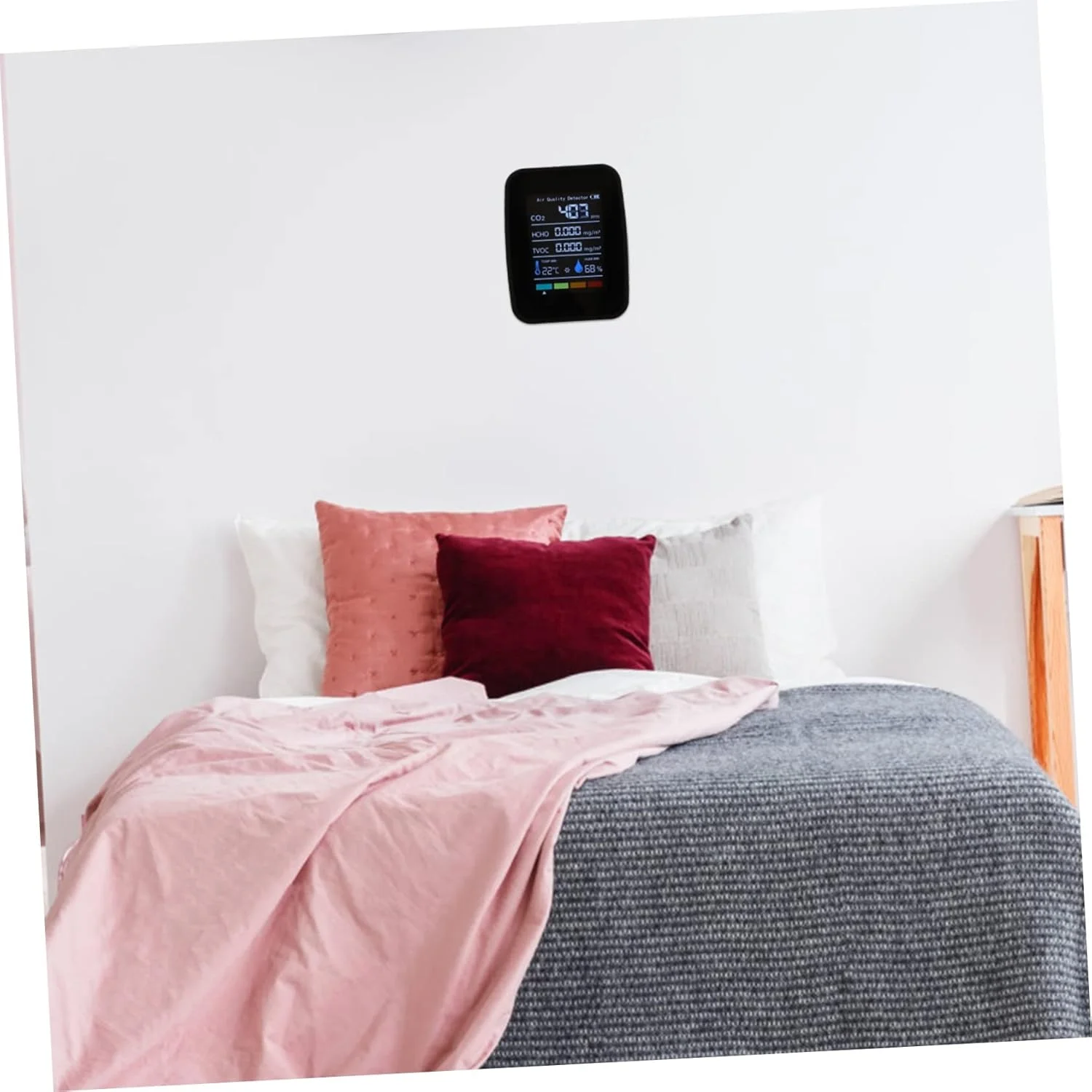 دستگاه تشخیص کیفیت هوا ZHUGI، سنسور دی اکسید کربن، تستر CO2، مدل خصوصی، مشکی، دیجیتال، تستر گاز، مانیتور کیفیت هوا