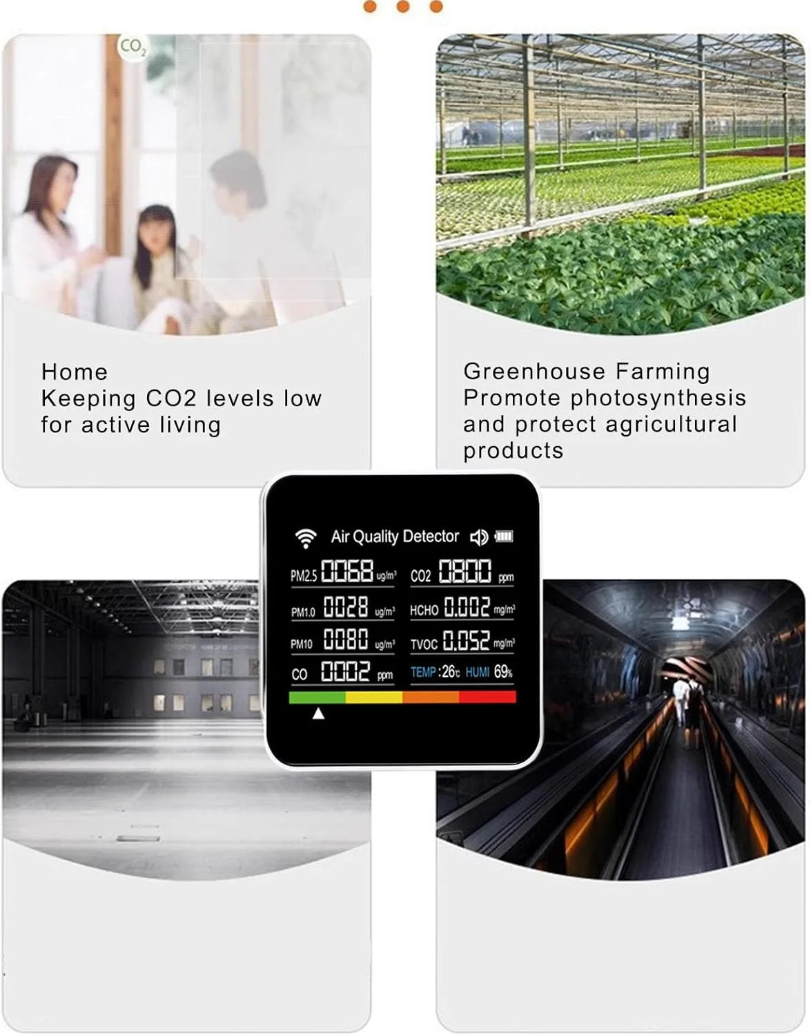 دستگاه تشخیص کیفیت هوشمند با 14 عملکرد در 1، اتصال WiFi، سنسور با دقت بالا، سبک و قابل حمل، تست کیفیت چندگانه را برای تست کیفیت داخلی گذرانده است