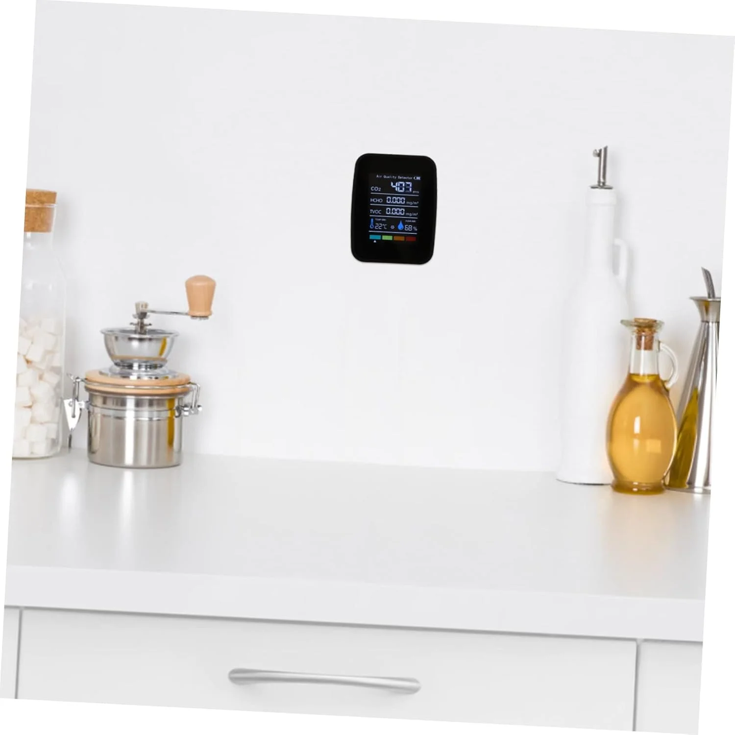 دستگاه تشخیص کیفیت هوا ZHUGI، سنسور دی اکسید کربن، تستر CO2، مدل خصوصی، مشکی، دیجیتال، تستر گاز، مانیتور کیفیت هوا