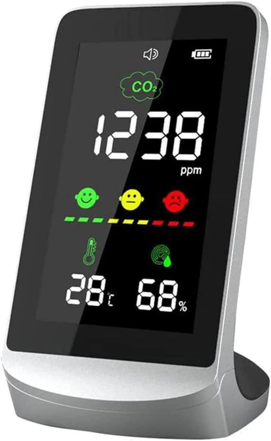 دستگاه هوشمند تشخیص دی اکسید کربن، متر دیجیتال پایش محیطی، تستر حسگر رطوبت دمای داخلی، 400-5000ppm، صفحه نمایش کیفیت هوا، آنالایزر CO2، برای اتاق ها، دفاتر Zeenyi