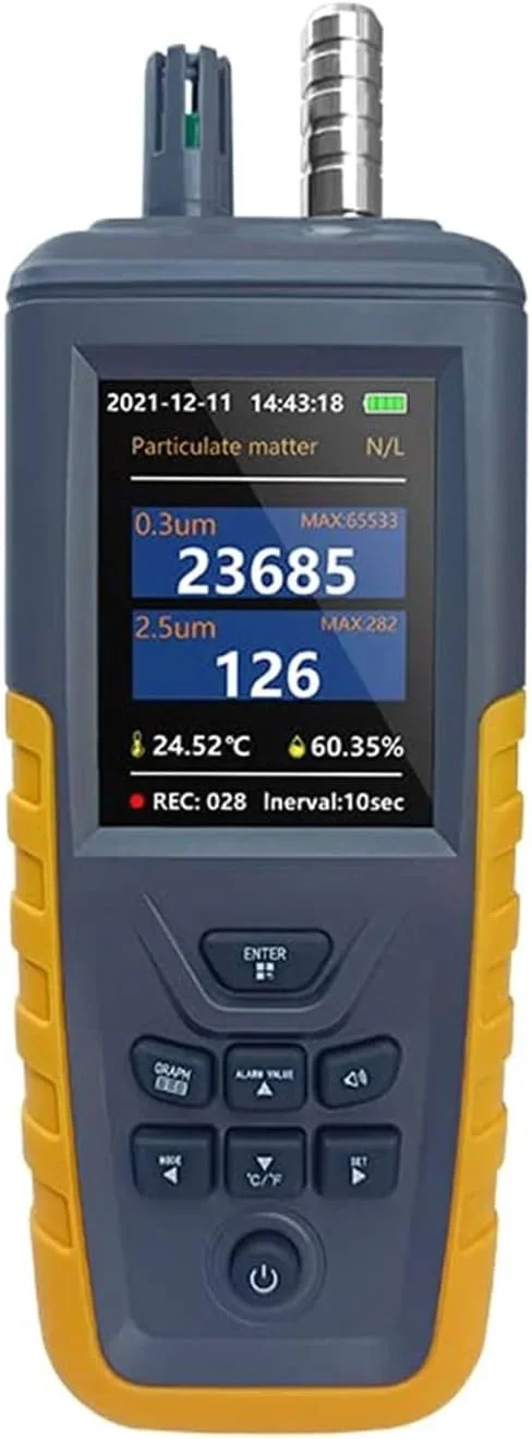 آشکارساز گاز، حسگر شمارش ذرات گرد و غبار هوا 3/6 کاناله PM2.5/10، دماسنج و رطوبت سنج، آشکارساز کیفیت هوا، سنجش غلظت گرد و غبار (TC8100)