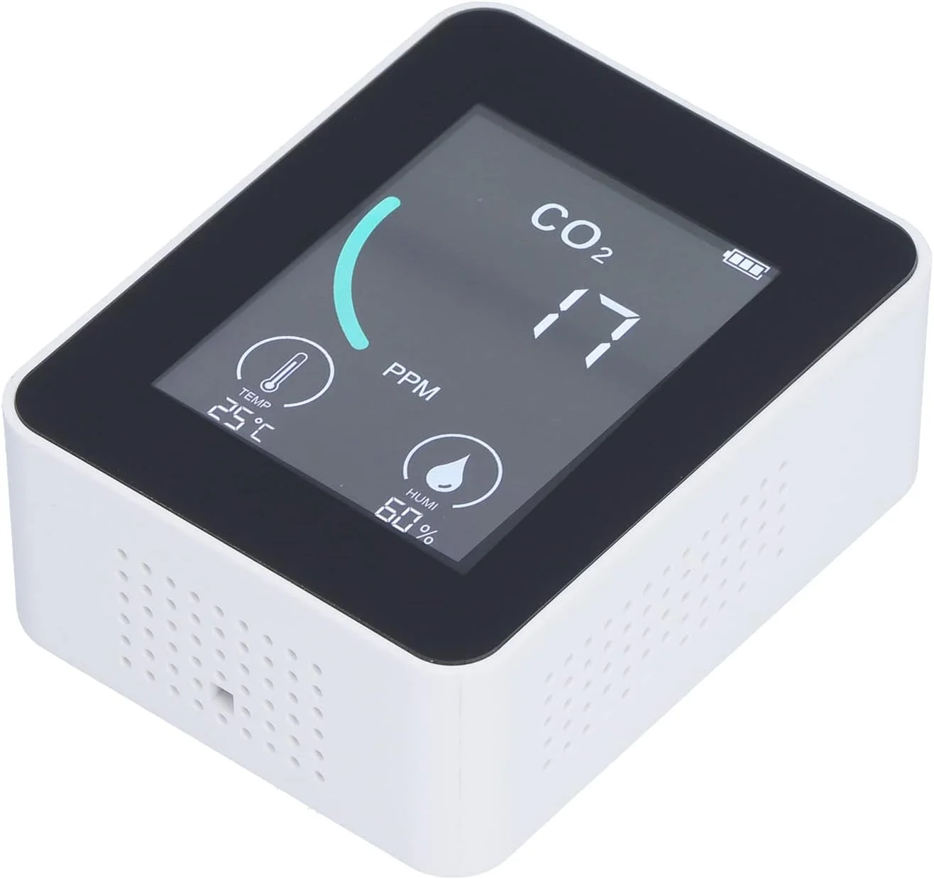 دستگاه تشخیص CO2، کاربرد گسترده، پاسخ سریع، آلارم، دستگاه تشخیص کیفیت هوا، نظارت بر زمان واقعی با کابل USB برای دفتر، خانواده، مدرسه (سفید) دستگاه تشخیص CO2، کاربرد گسترده، پاسخ سریع، آلارم، دستگاه تشخیص کیفیت هوا، نظارت بر زمان واقعی با کابل USB برای دفتر، خانواده، مدرسه (سفید)