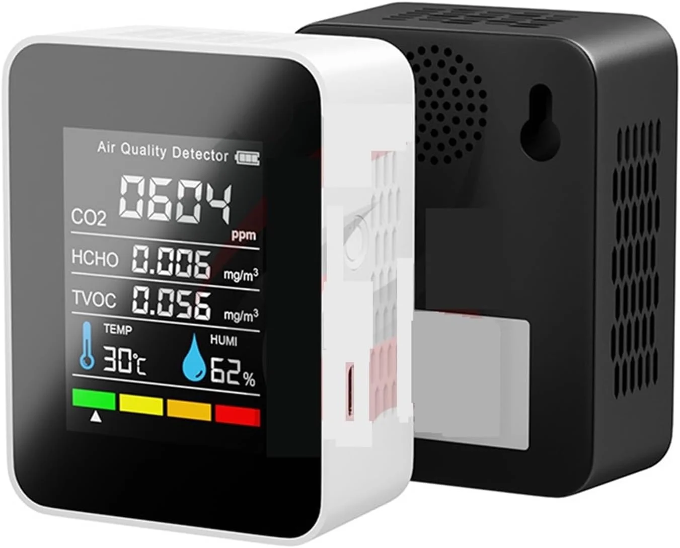 دستگاه تشخیص گاز 5 در 1، مانیتورینگ هوا، ردیاب دی اکسید کربن CO2، انبار، کیفیت هوا، دما، رطوبت، TVOC، HCHO، مانیتور اندازه گیری (سنسور NDIR مشکی) دستگاه تشخیص گاز 5 در 1، مانیتورینگ هوا، ردیاب دی اکسید کربن CO2، انبار، کیفیت هوا، دما، رطوبت، TVOC، HCHO، مانیتور اندازه گیری (سنسور NDIR مشکی)