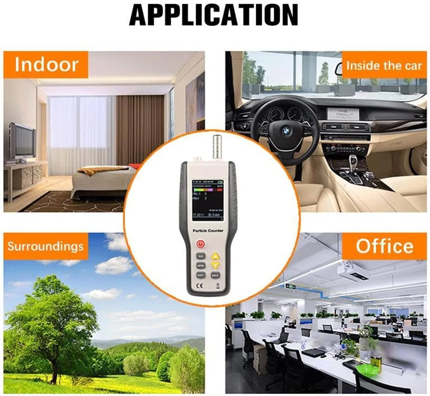 دستگاه تشخیص گاز، 9600 کاشف کیفیت هوا، شمارنده ذرات برای نظارت بر PM 2.5