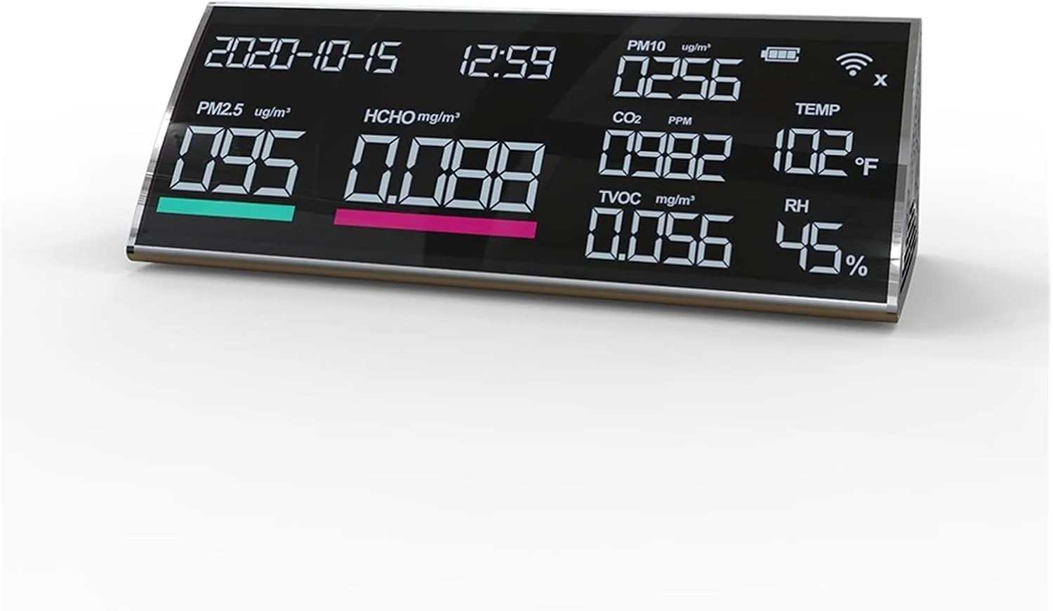 دستگاه تشخیص گاز، مانیتور کیفیت هوا Co2 PM2.5، آشکارساز چند منظوره آلودگی و گرد و غبار