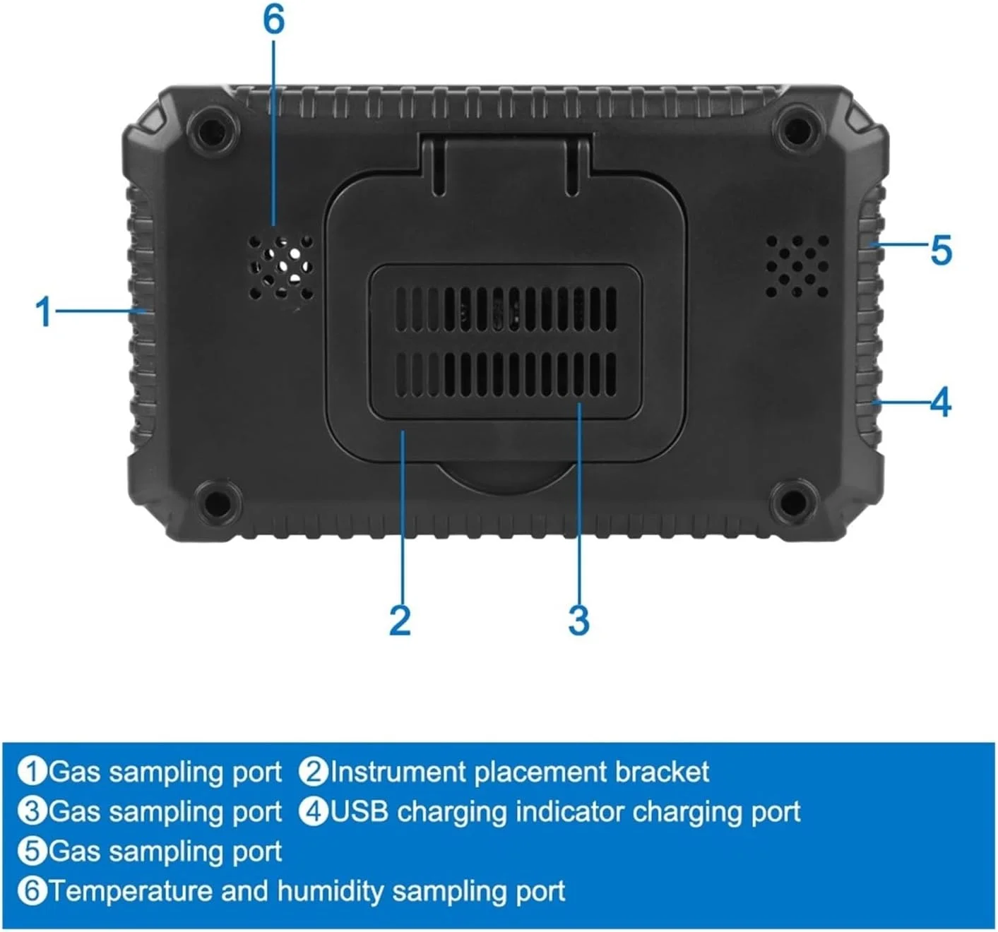 دستگاه تشخیص گاز، مانیتور کیفیت هوا، سنسور دی اکسید کربن، آنالایزر گاز چند منظوره برای منزل، دفتر، فضای باز، دستگاه تست هوا TVOC HCHO CO2 آشکارساز گاز