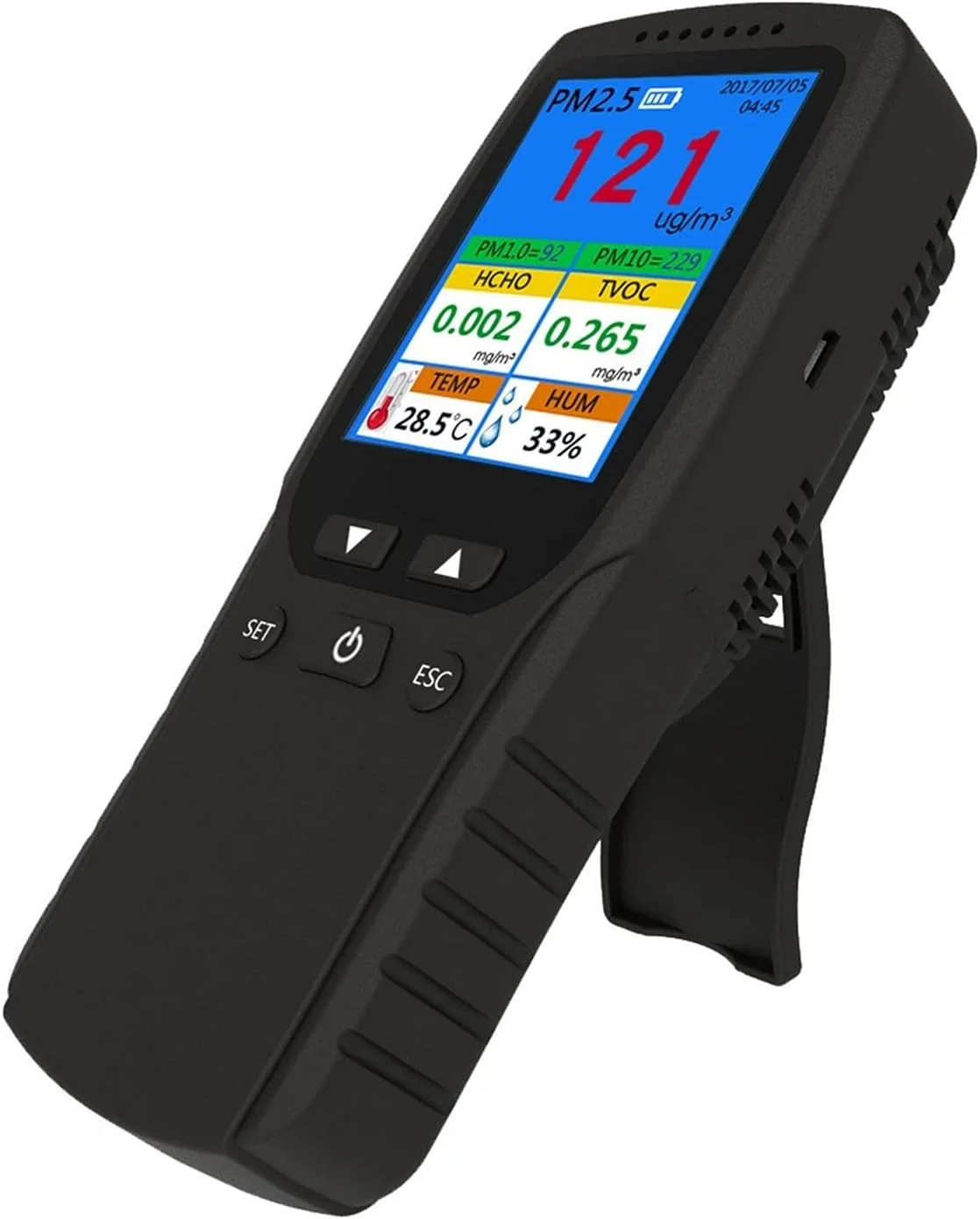 دتکتور گاز، آشکارساز کیفیت هوا PM2.5 HCHO PM1.0 PM10، آشکارساز فرمالدئید