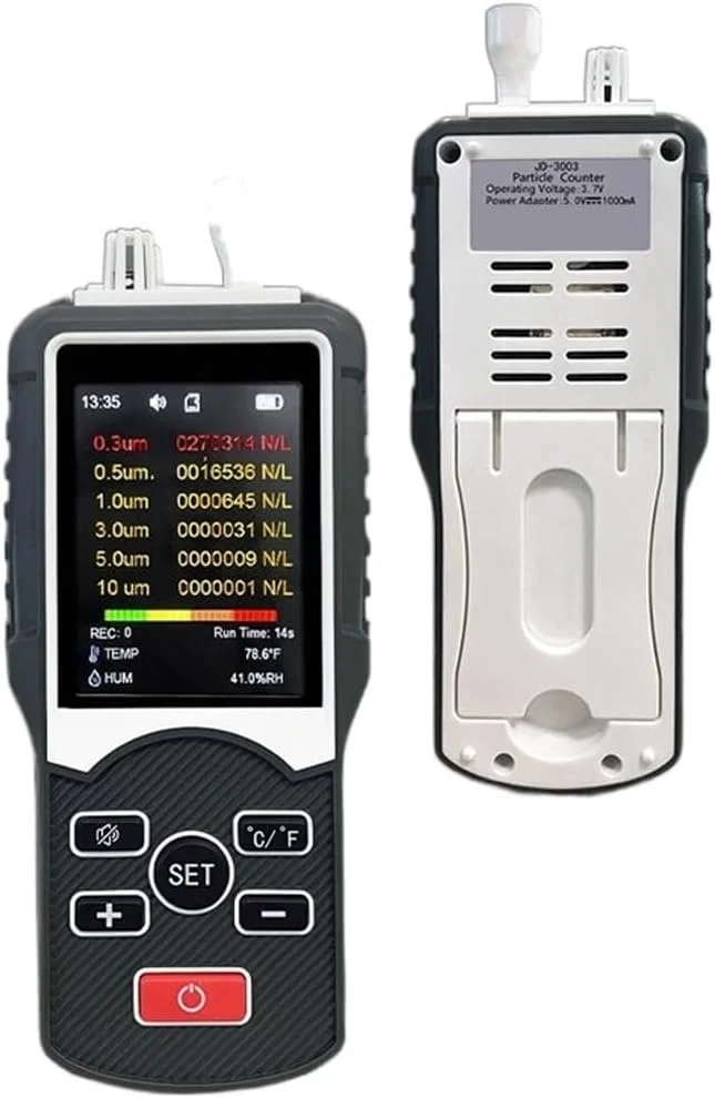 دستگاه تشخیص گاز، شمارنده ذرات گرد و غبار 6 کاناله PM2.5، آشکارساز دی اکسید کربن با صفحه نمایش LCD، دستگاه تست کیفیت هوا برای استفاده خانگی، نظارت بر گاز