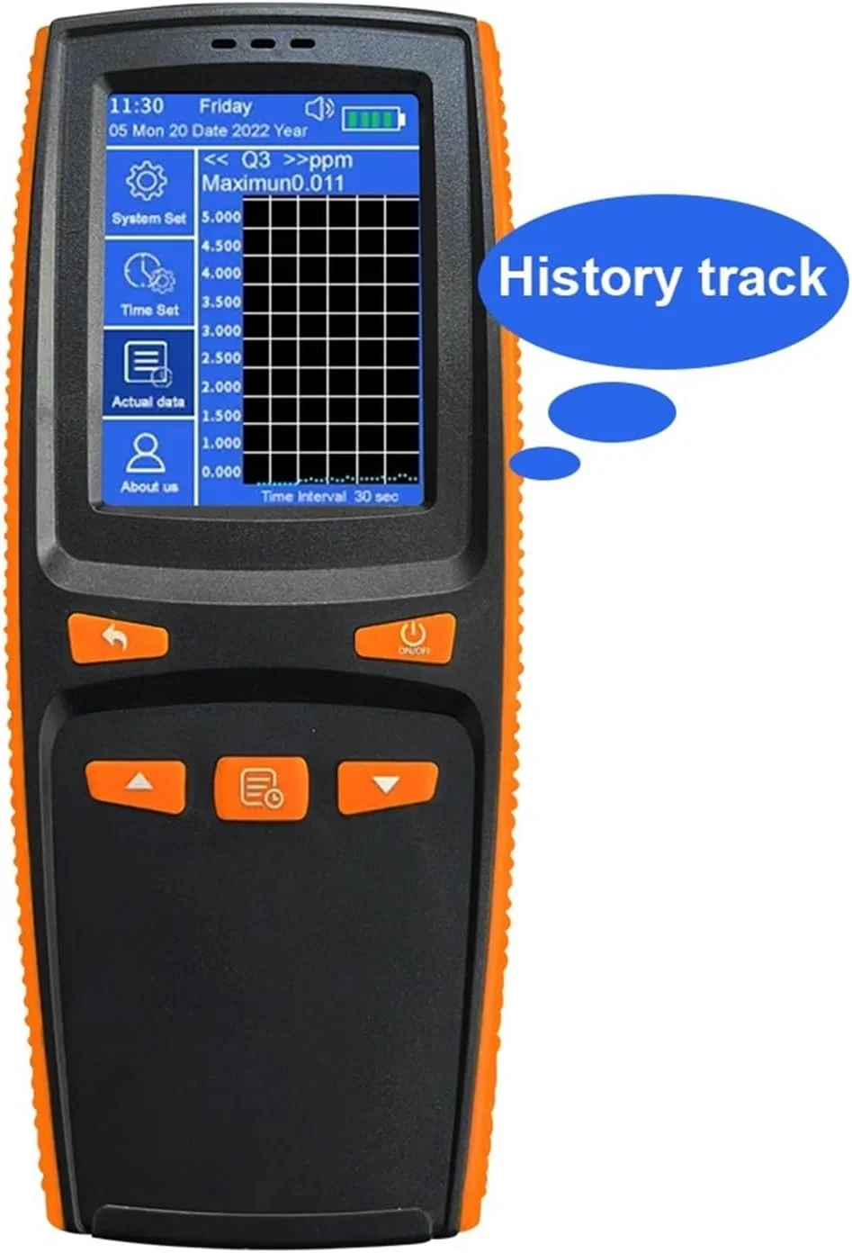 دستگاه تشخیص گاز، آشکارساز O3 ازن قابل حمل، آشکارساز گاز 0-5PPM، دستگاه تست تحلیلگر دستی، کنتور ازن، آشکارساز هوا، سنسور هوشمند