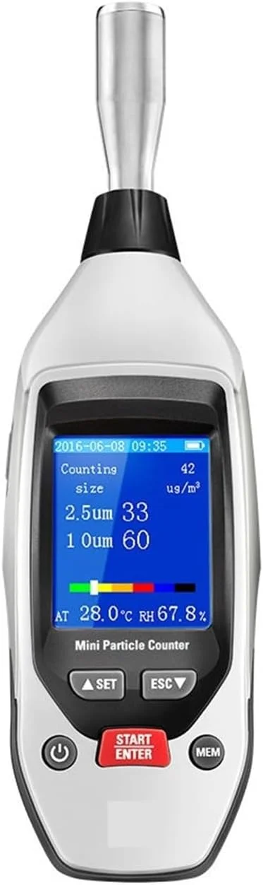 دستگاه تشخیص گاز، PM2.5، ذرات گاز PM10 با شمارنده ذرات هوشمند مجهز به بلوتوث