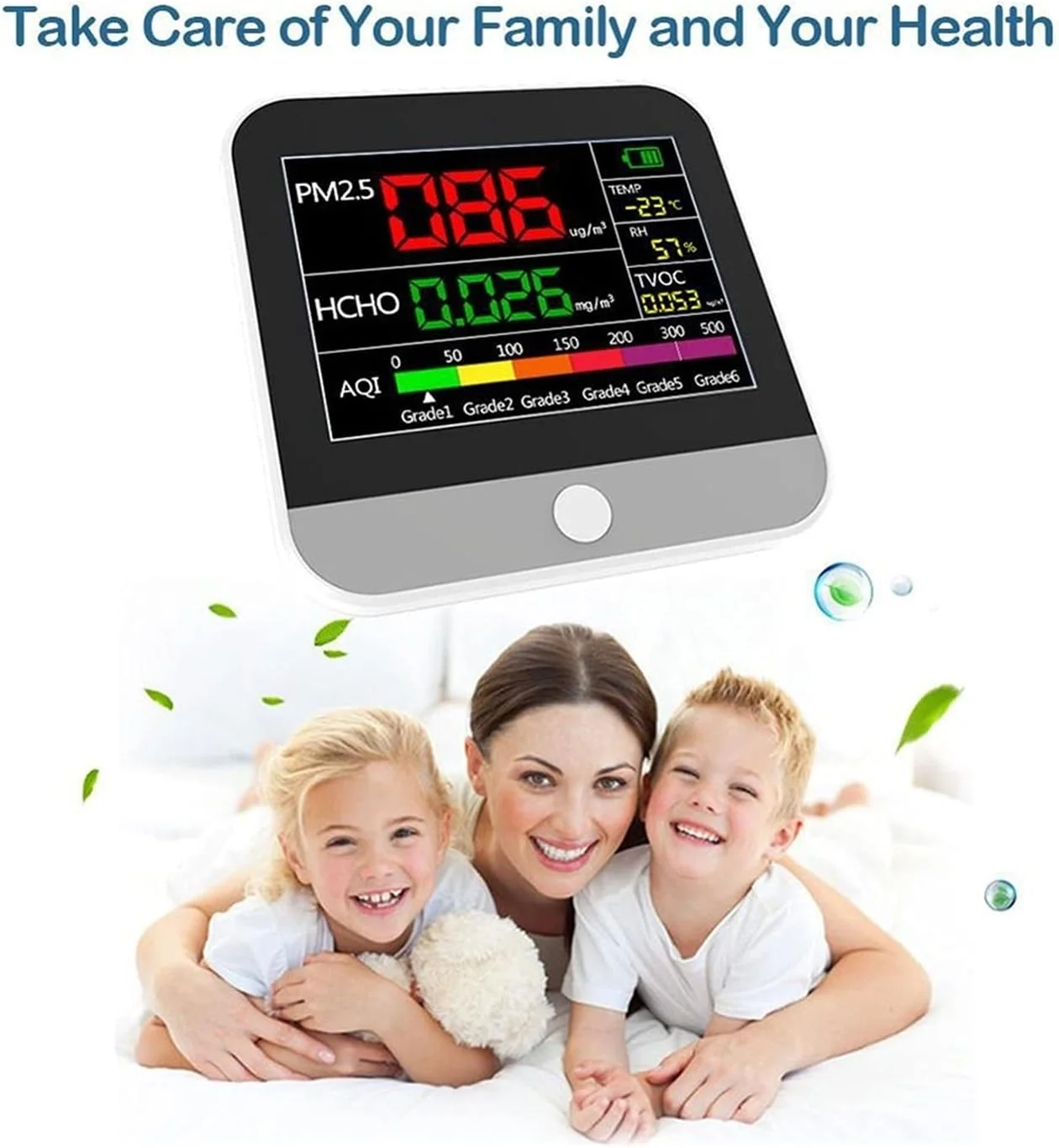 دستگاه تشخیص گاز، آشکارساز کیفیت هوا PM2.5 HCHO PM1.0 PM10، آشکارساز فرمالدئید