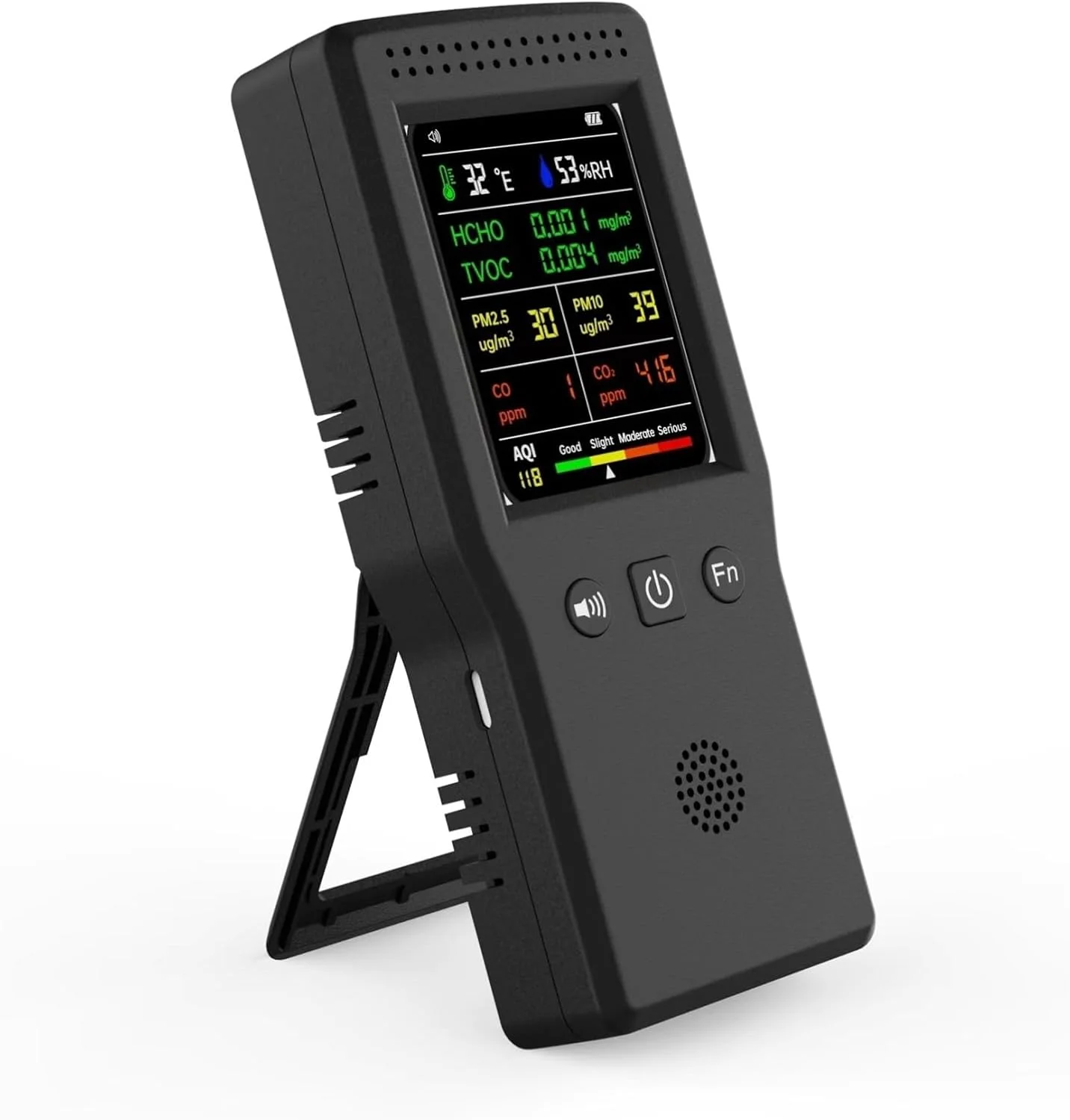 دستگاه تشخیص گاز 9 در 1، آشکارساز کیفیت هوا PM2.5 PM10 HCHO TVOC CO2 CO2 دما رطوبت مانیتور صفحه نمایش LCD تشخیص پیشرفته سنسور واقعی (سفید) دستگاه تشخیص گاز 9 در 1، آشکارساز کیفیت هوا PM2.5 PM10 HCHO TVOC CO2 CO2 دما رطوبت مانیتور صفحه نمایش LCD تشخیص پیشرفته سنسور واقعی (سفید)