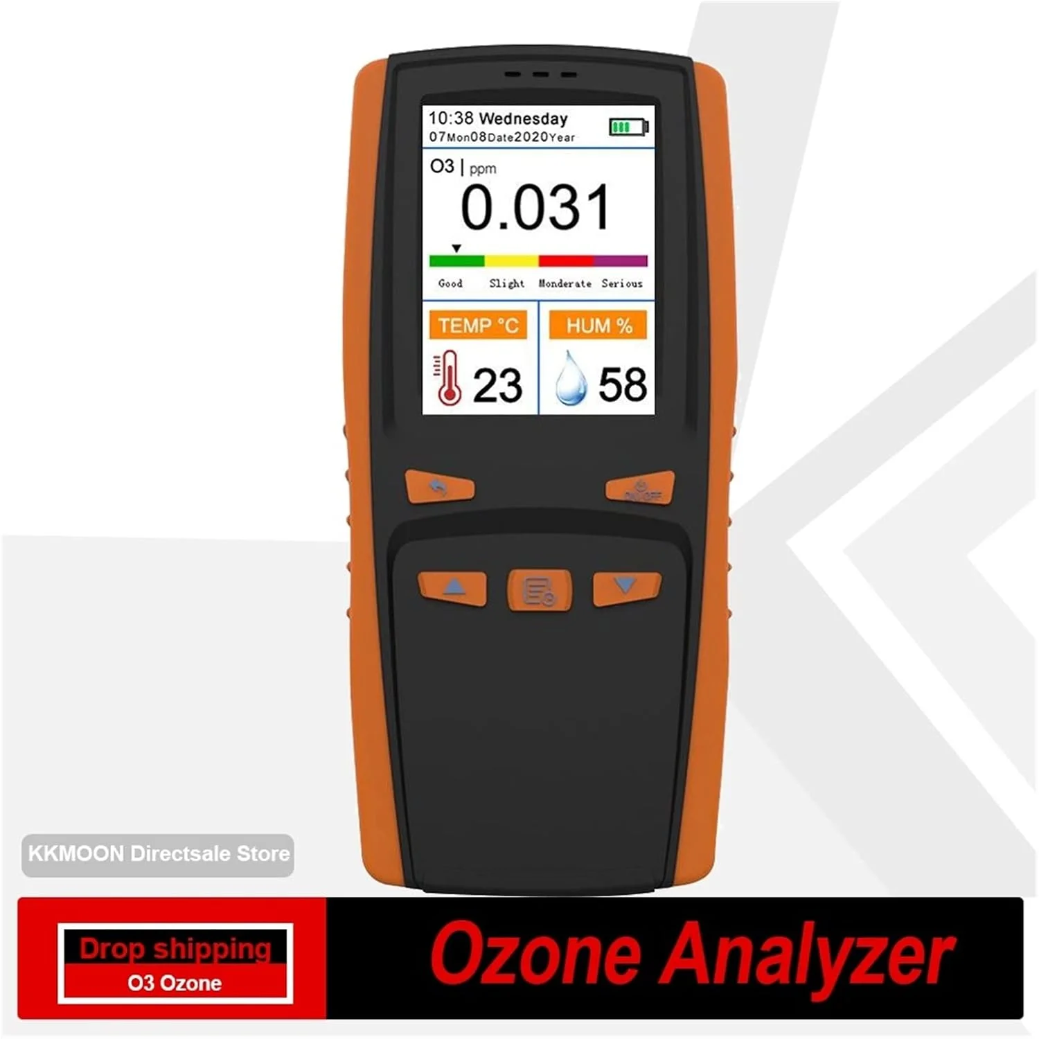 دستگاه تشخیص گاز، تحلیلگر ازن قابل حمل چند منظوره هوشمند O3، سنجش ازن، حسگر گاز برای تشخیص آلودگی هوا با کیفیت بالا