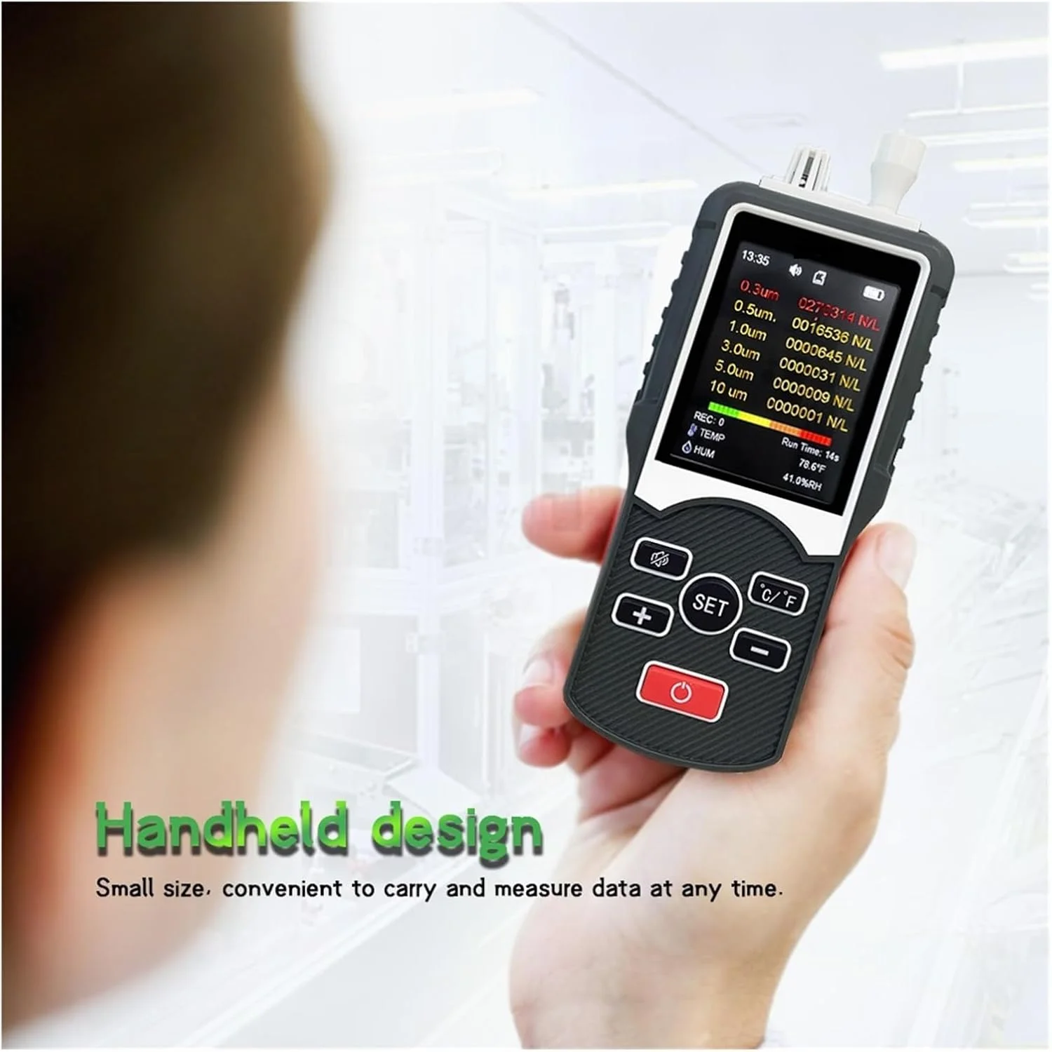 دستگاه تشخیص گاز، ذرات گرد و غبار هوا PM2.5-PM10، مانیتور حساس شمارنده، داده های قابل استخراج به کامپیوتر، دستگاه بررسی غلظت گرد و غبار برای تشخیص کیفیت هوا