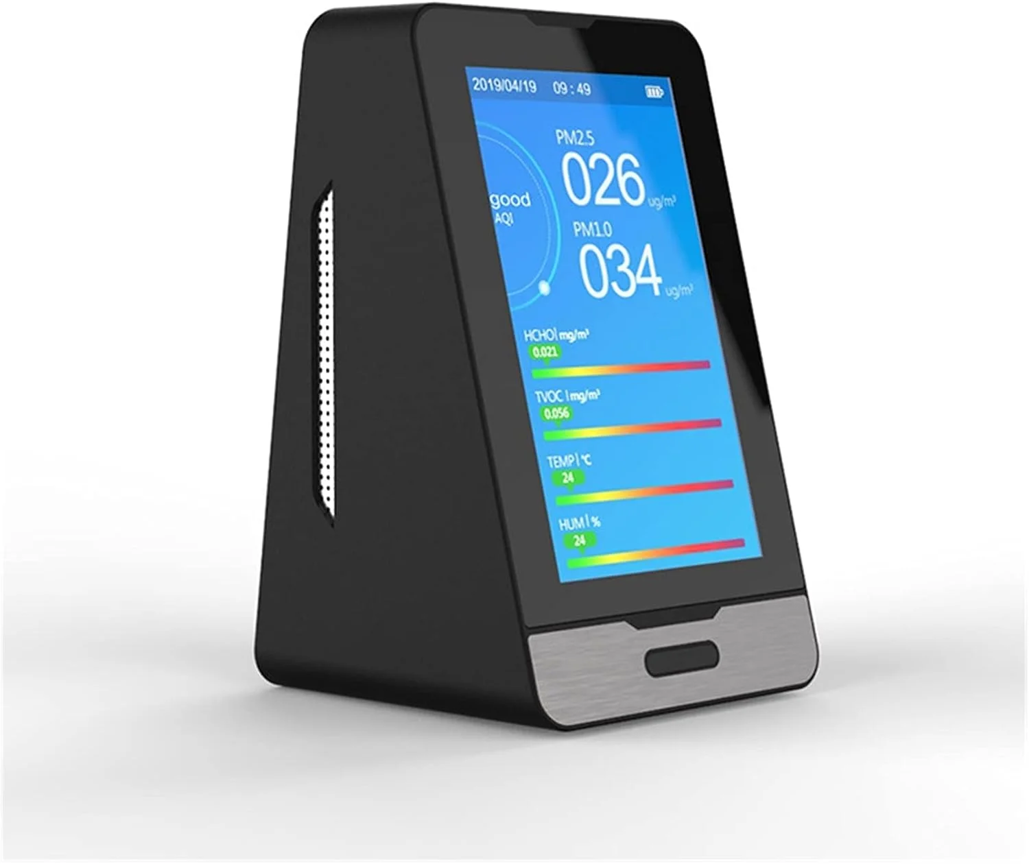 دستگاه تشخیص گاز، آشکارساز کیفیت هوای چند منظوره PM2.5، دما، رطوبت گرد و غبار HCHO TVOC، نسخه انگلیسی