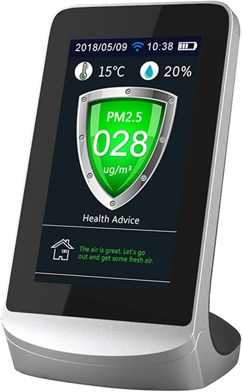 دتکتور گاز، نسخه وای فای آشکارساز کیفیت هوا، گرد و غبار دی اکسید کربن PM2.5، فرمالدئید TVOC را اندازه گیری می کند. دتکتور گاز، نسخه وای فای آشکارساز کیفیت هوا، گرد و غبار دی اکسید کربن PM2.5، فرمالدئید TVOC را اندازه گیری می کند.