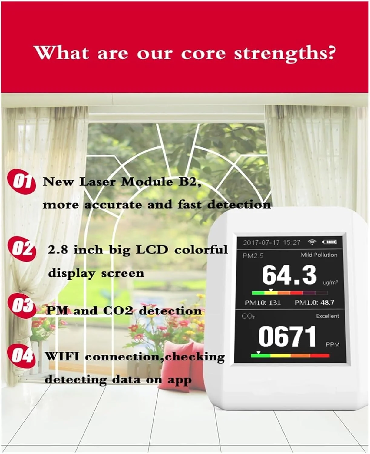 دستگاه تشخیص گاز، سنجش آلودگی هوا، اندازه گیری دی اکسید کربن، ذرات گرد و غبار، ردیاب دی اکسید کربن PM 2.5/1.0/10 دستگاه تشخیص گاز، سنجش آلودگی هوا، اندازه گیری دی اکسید کربن، ذرات گرد و غبار، ردیاب دی اکسید کربن PM 2.5/1.0/10