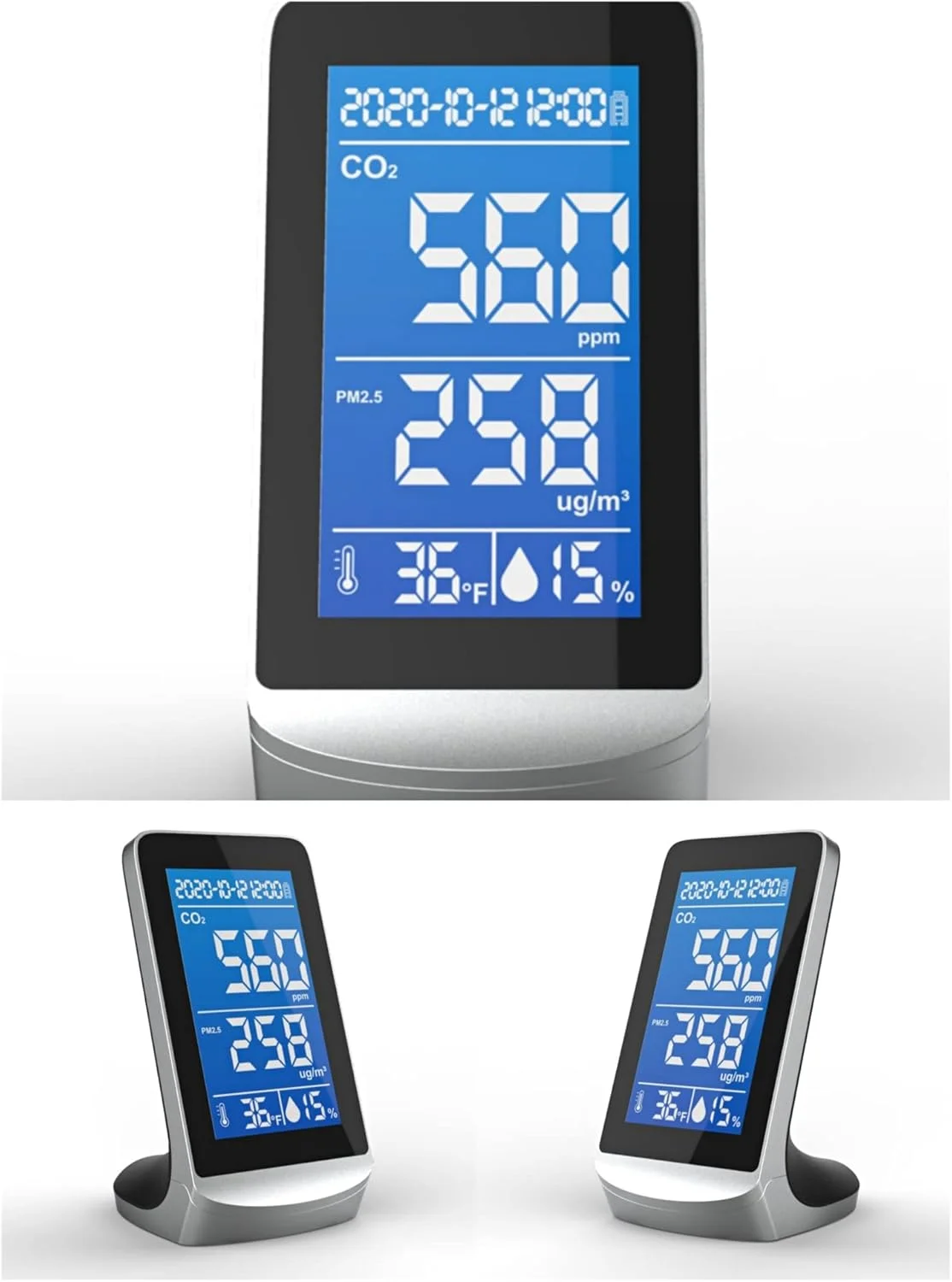 دتکتور گاز، DM72D مدل جدید کیفیت هوا متر تست Co2 Pm 2.5 سنسور Co2 آشکارساز گاز دود تست کننده گرد و غبار