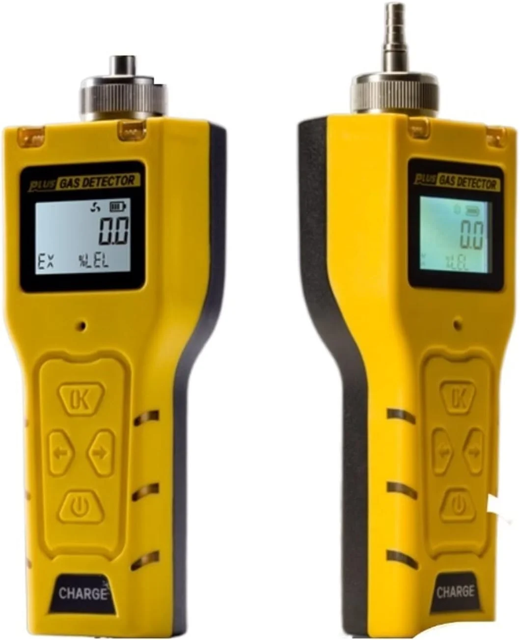 دستگاه تشخیص گاز، دستگاه قابل حمل تشخیص نشت گاز نیتروژن N2 برای پمپاژ فعال/انتشار دما رطوبت/ppm، mg / m3،٪ VOL، mg/L