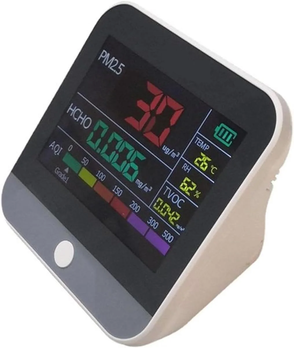 دتکتور گاز، مانیتور کیفیت هوای هوشمند مراقب کیفیت هوا، شمارنده دقیق ذرات CO2 TVOC HCHO، دما و رطوبت برای خانه، هتل و مدرسه