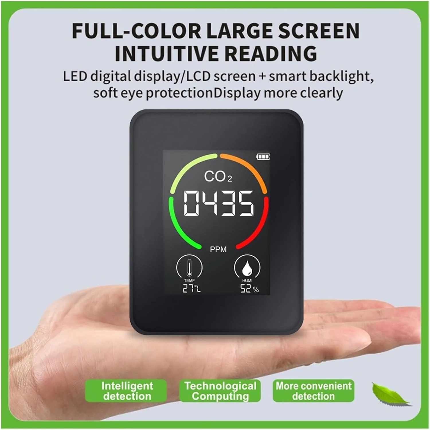 دستگاه تشخیص گاز، دستگاه قابل حمل برای نظارت بر کیفیت هوا، دستگاه اندازه گیری دما، دستگاه بررسی رطوبت، دستگاه تشخیص گاز دی اکسید کربن، مناسب برای کلاس های درس، دستگاه نظارت بر کیفیت هوا، دستگاه نظارت بر دی اکسید کربن