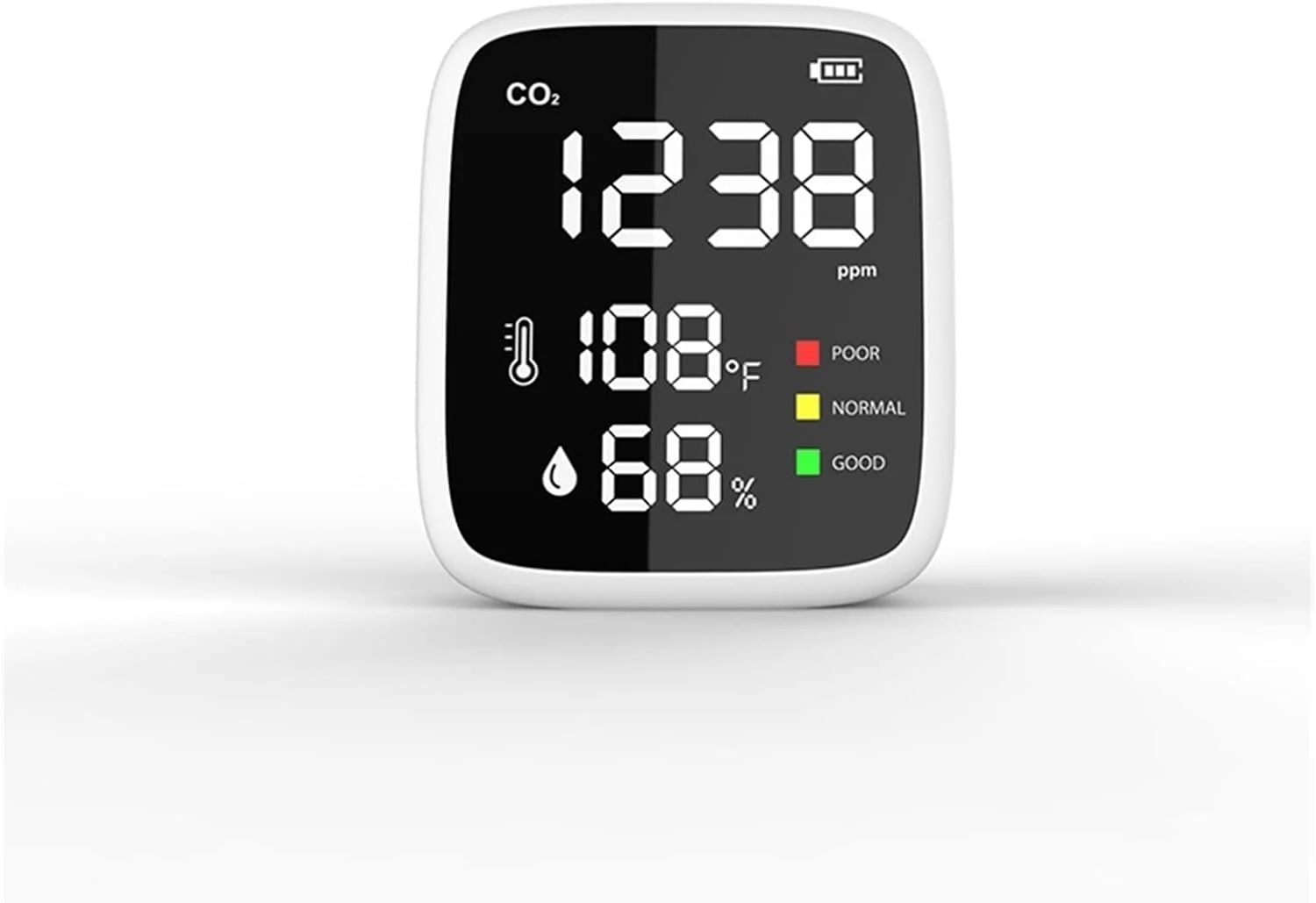 دتکتور گاز، 1 عدد مانیتور کیفیت هوای قابل حمل، تستر دما و رطوبت CO2. آشکارساز CO2 کلاس درس. مانیتور