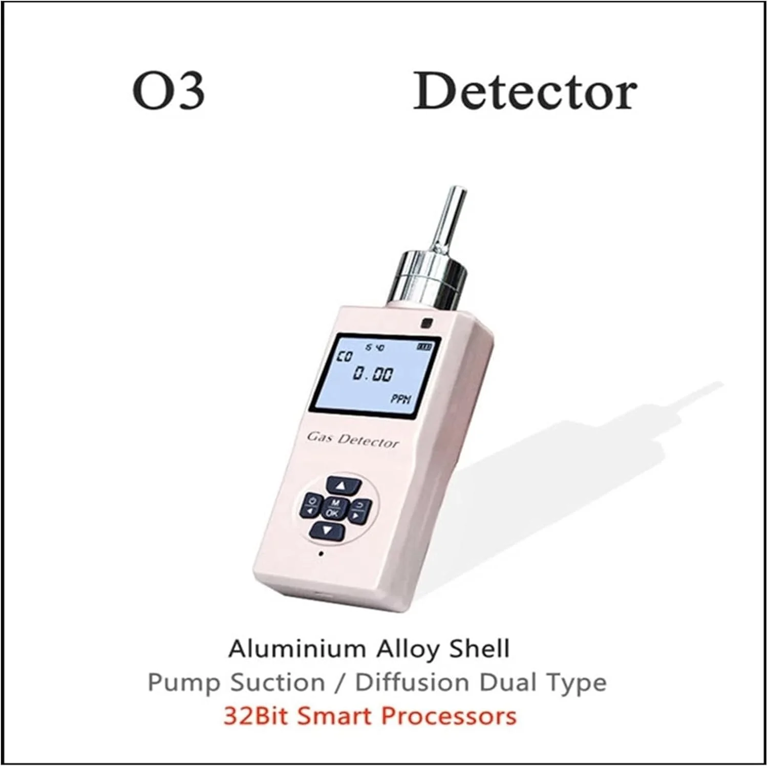 آشکارساز گاز، آشکارساز گاز فوتویون اوزون O3 قابل حمل، پمپ مکش گاز، تشخیص پوسته فلزی گاز، آنالایزرهای گاز هوا، سنسور آشکارساز O3 کم مصرف