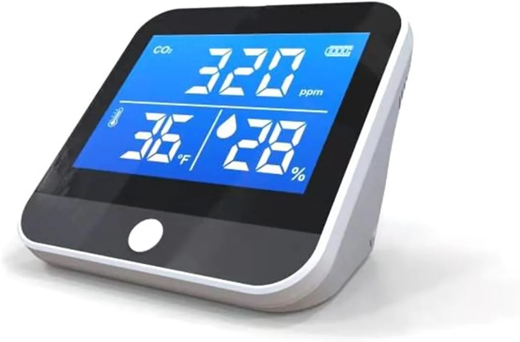 دتکتور گاز، 1 عدد مانیتور کیفیت هوای قابل حمل، تستر دما و رطوبت CO2. آشکارساز CO2 کلاس درس. مانیتور